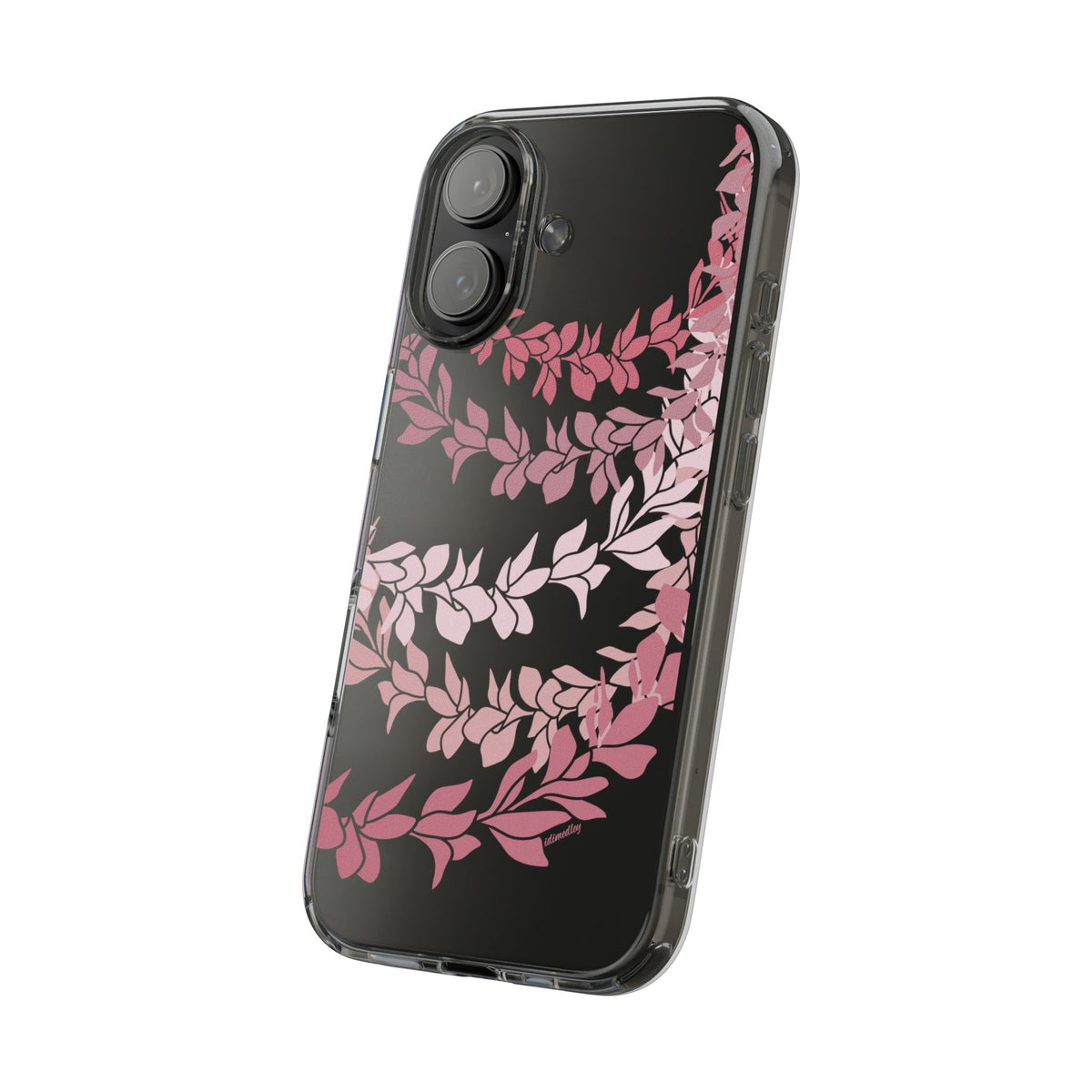 Plumeria Lei in Color Me Pinks CLEAR Case