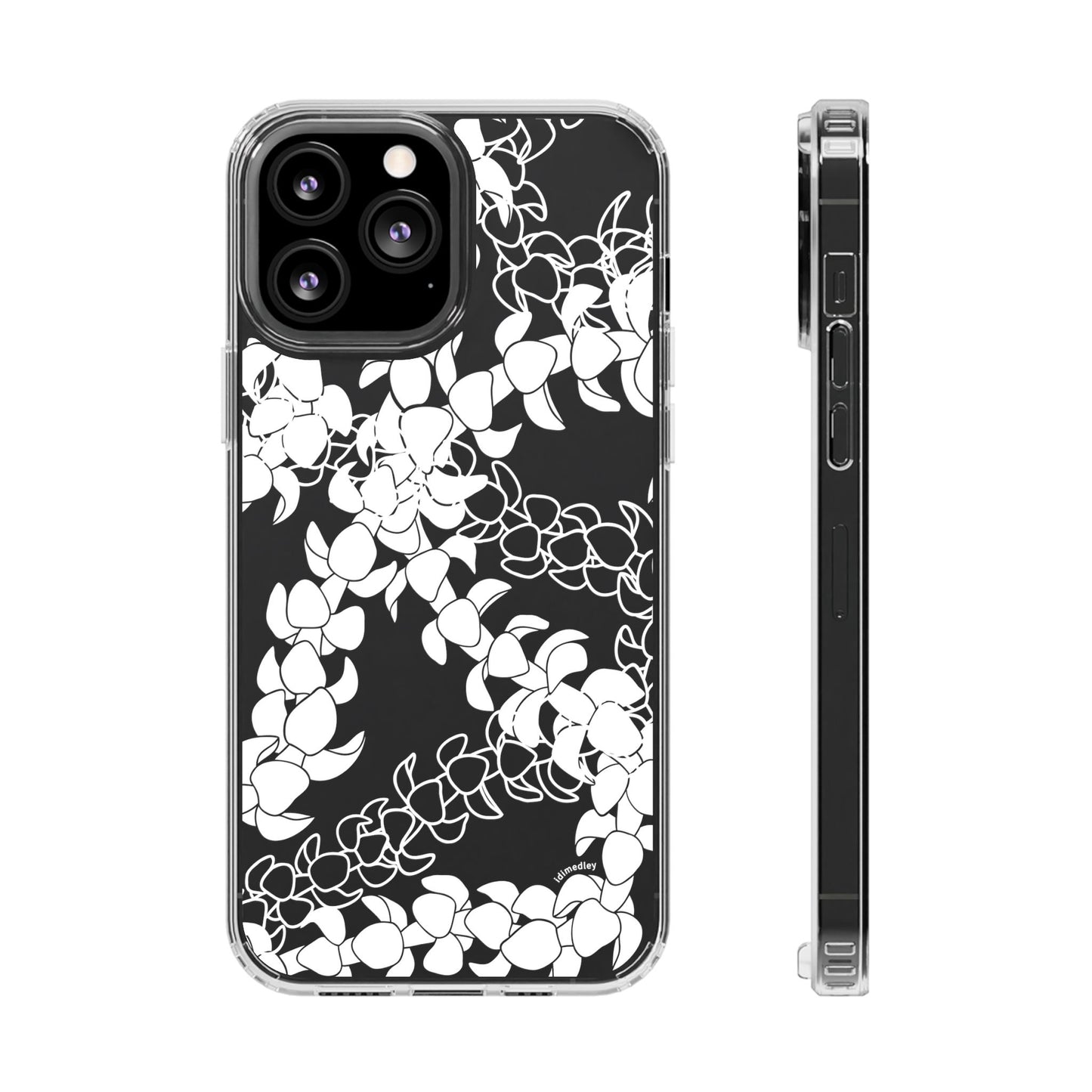 Puakenikeni Curvilinear Lei CLEAR Phone Case