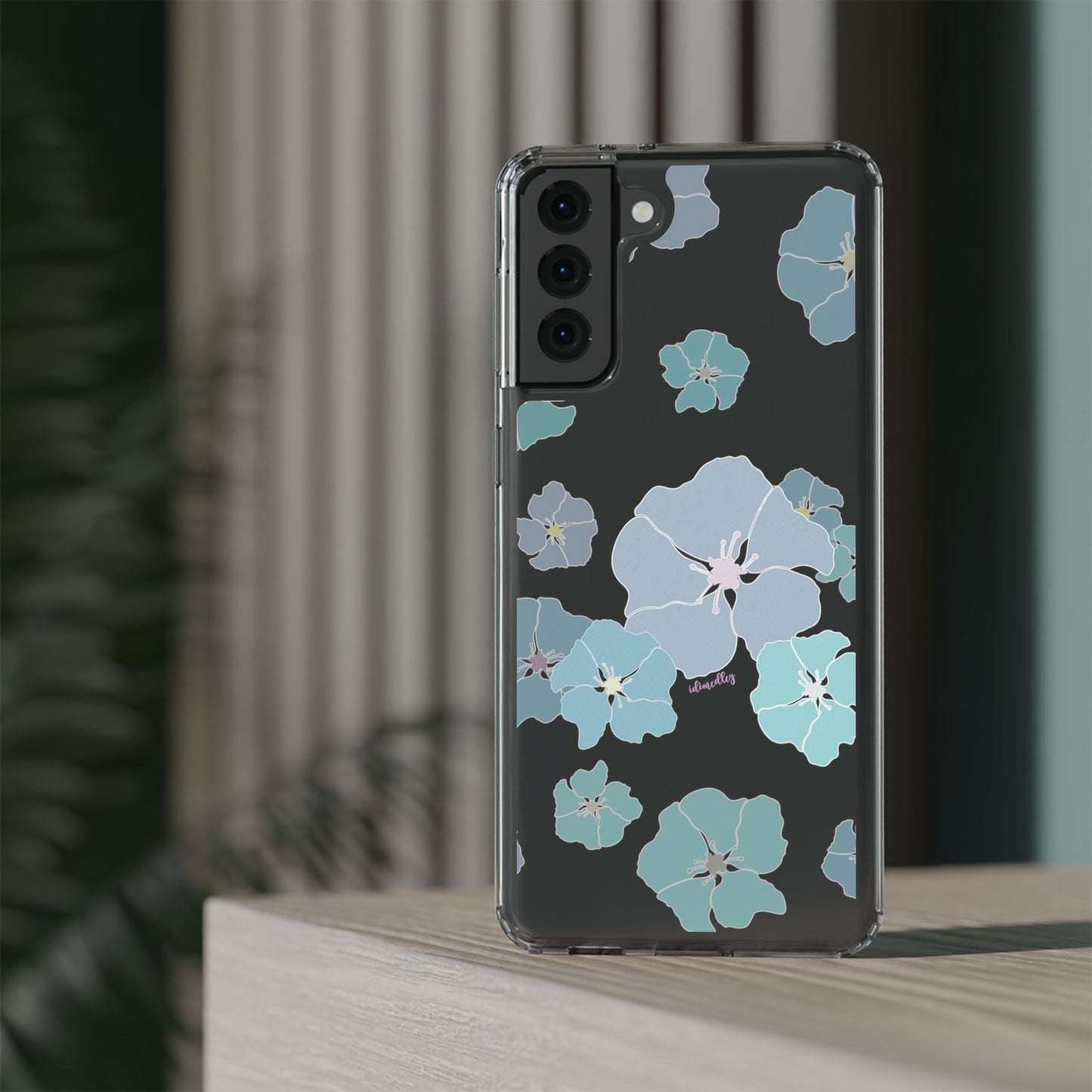 Ilima Flowers Blue CLEAR Case