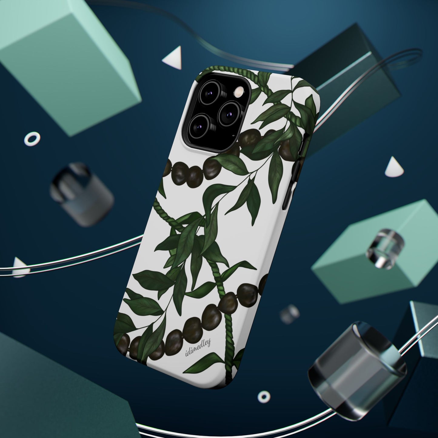 Kukui Nut, Maile, Ti Leaf Lei (White), MagSafe