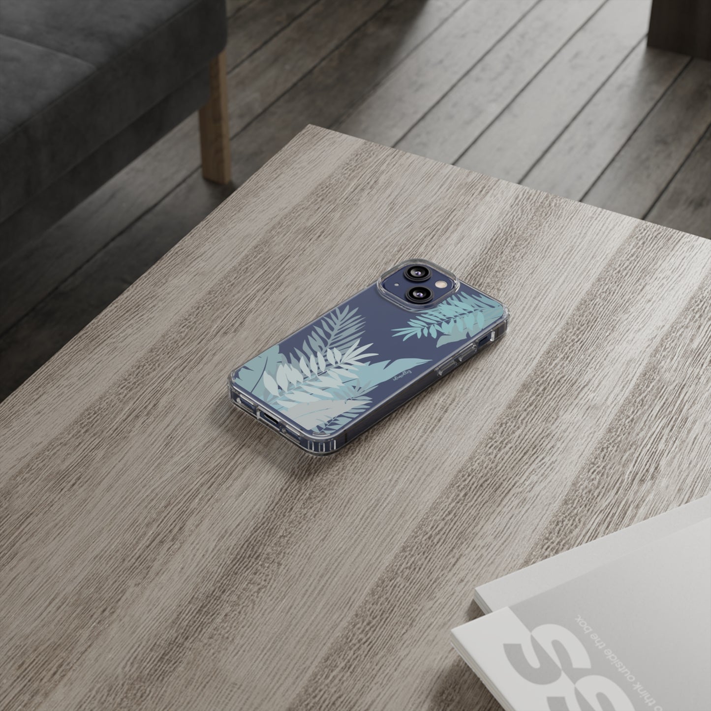 Whispering Leaves (Blue) CLEAR Case