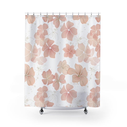 Shower Curtain- Plumeria Impressions (Peach)