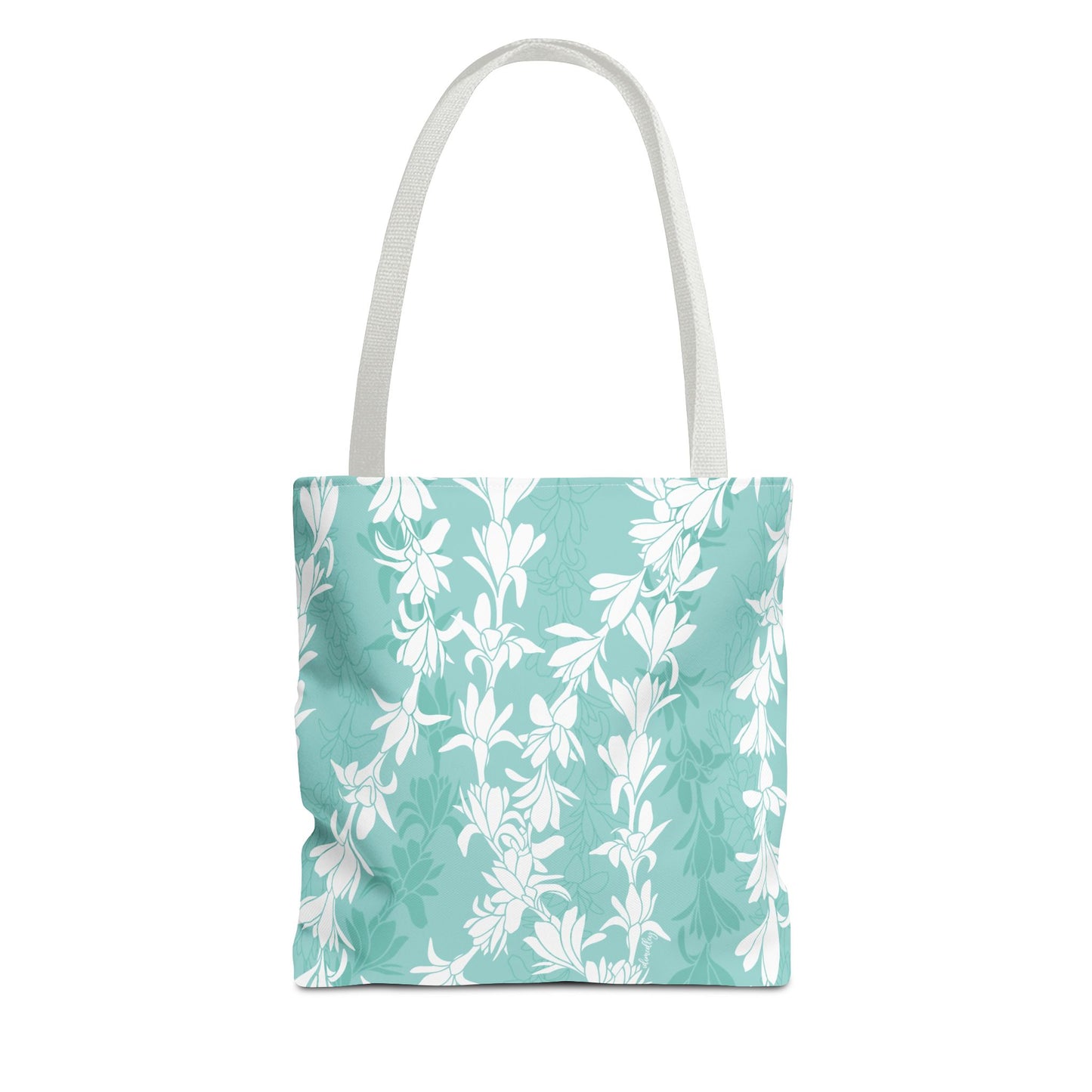 Tote bag- Tuberoses for Nohea (Seafoam)