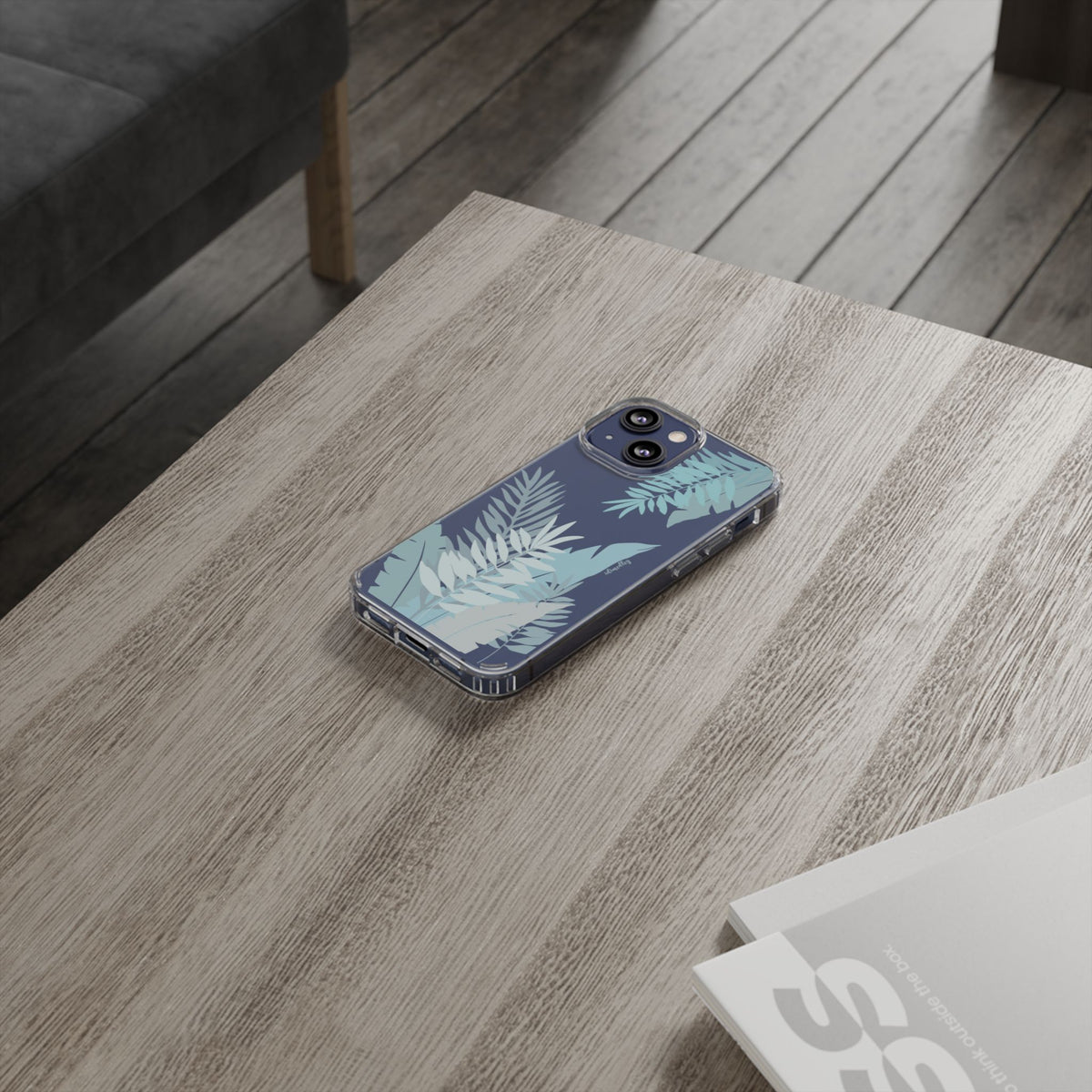 Whispering Leaves (Blue) CLEAR Case