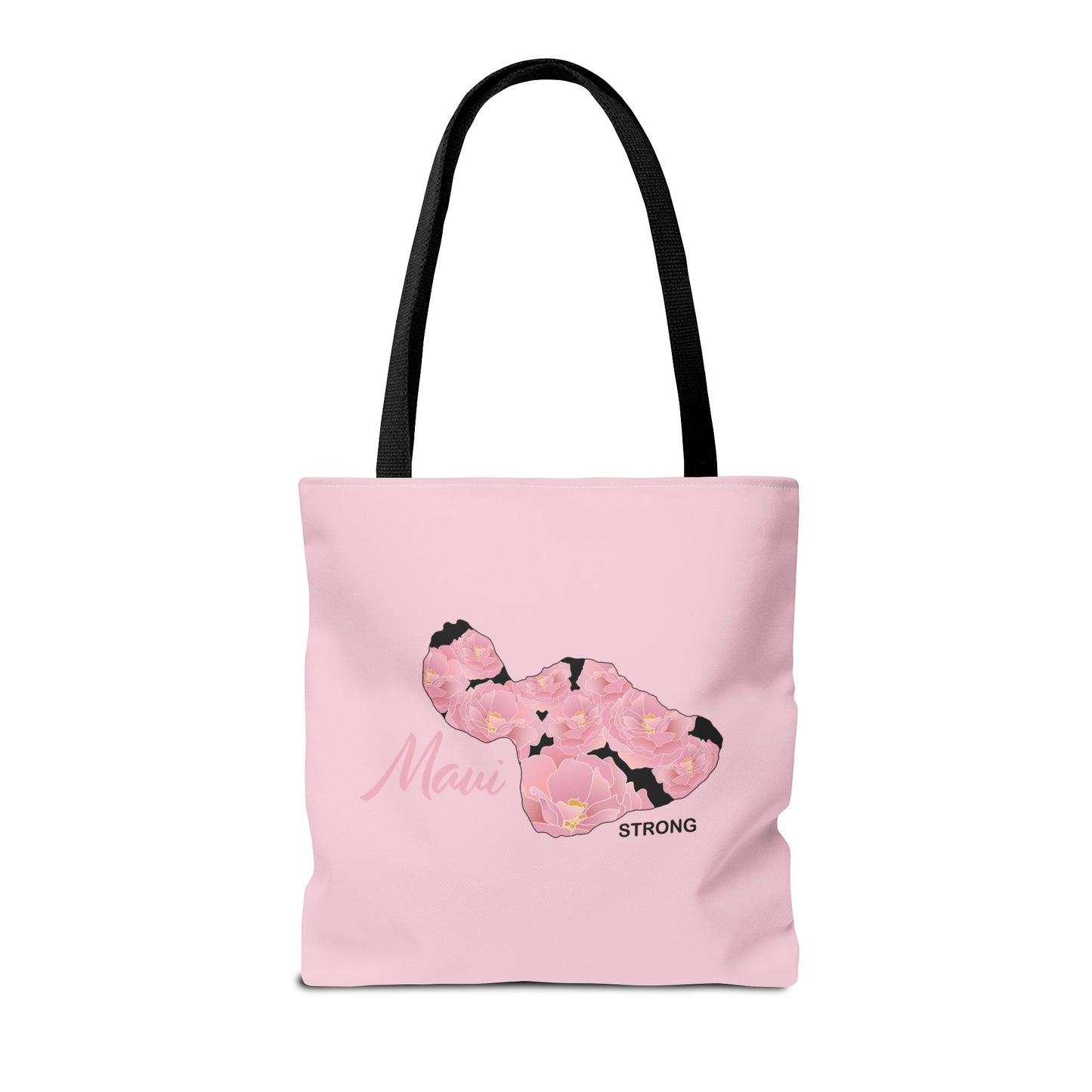 Tote bag- Maui Strong Lokelani Island Pink and Black, Proceeds Donated for Lahaina Wildfire Relief