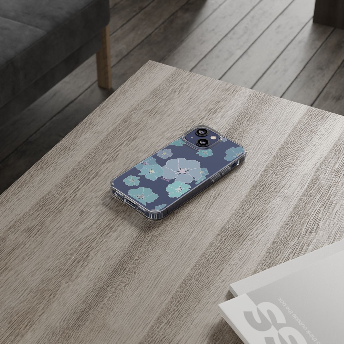 Ilima Flowers Blue CLEAR Case