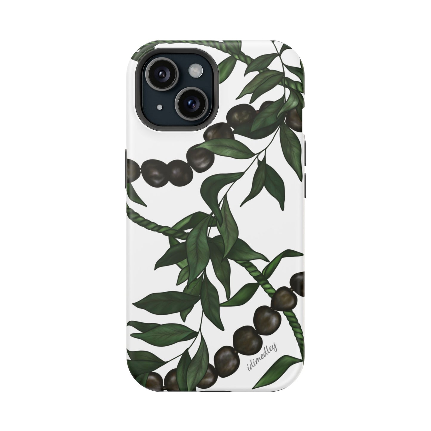 Kukui Nut, Maile, Ti Leaf Lei (White), MagSafe
