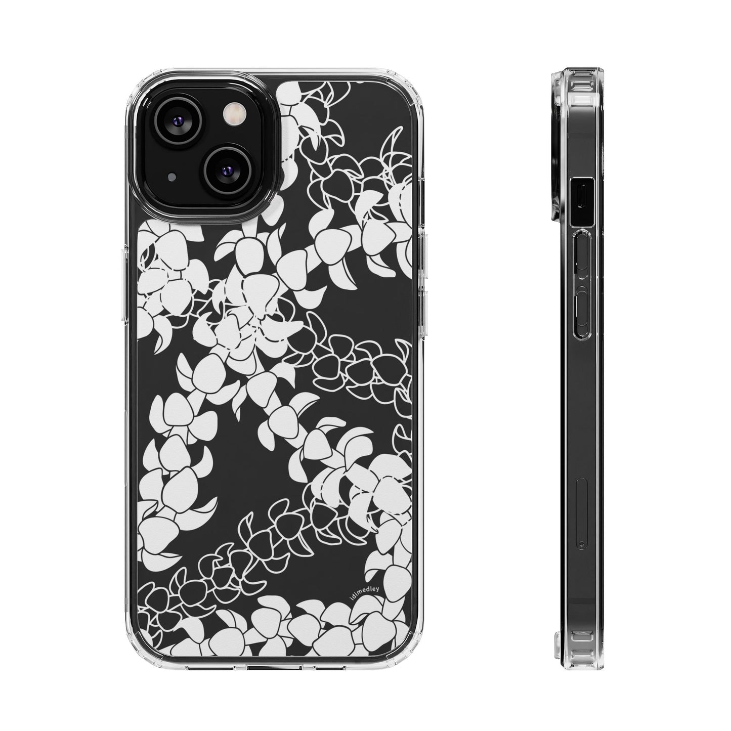 Puakenikeni Curvilinear Lei CLEAR Phone Case