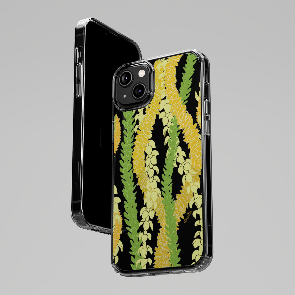 Triple Strand Ilima, Pakalana and Puakenikeni Lei CLEAR Case