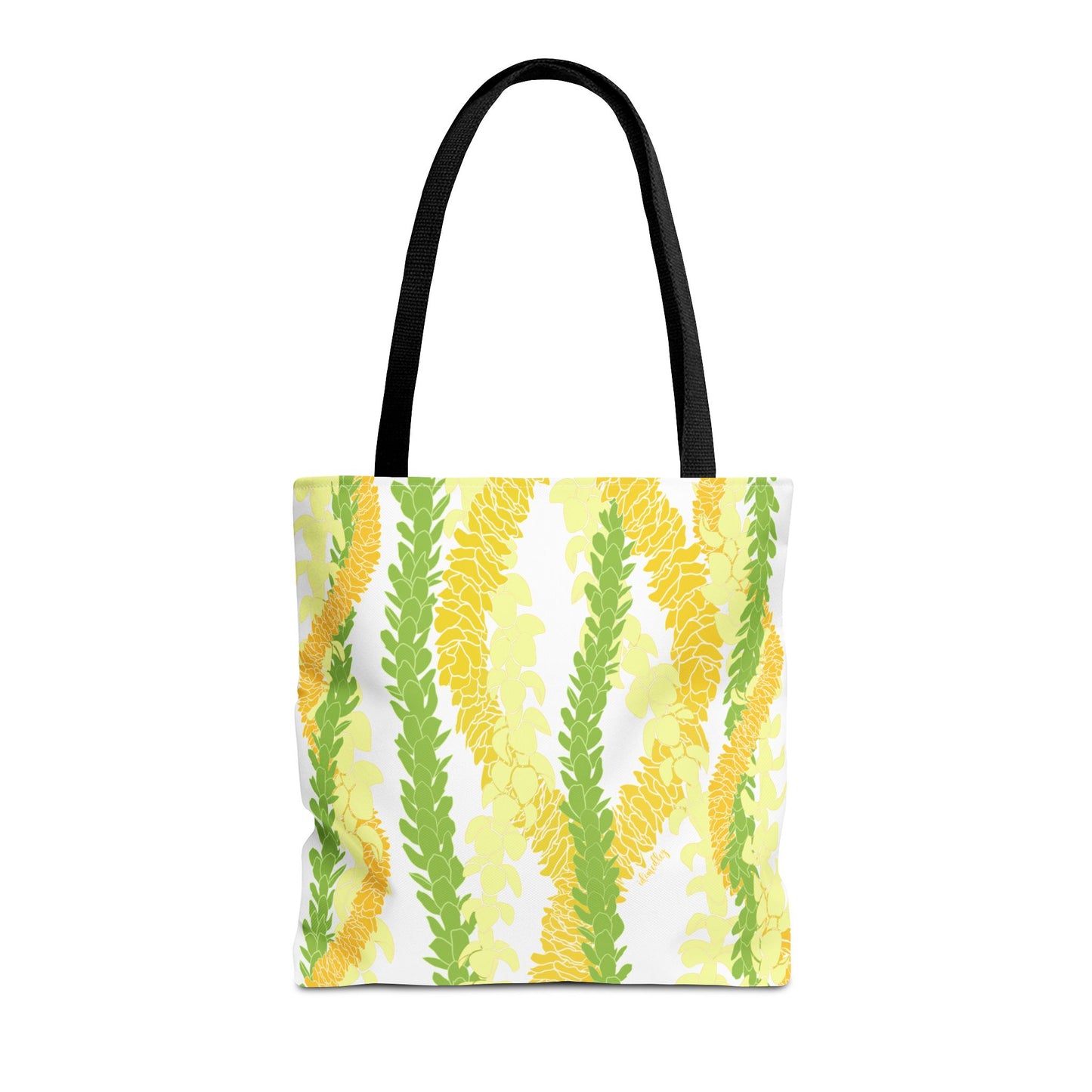 Tote bag- Triple Strand Puakenikeni, Pakalana and Ilima Leis, White