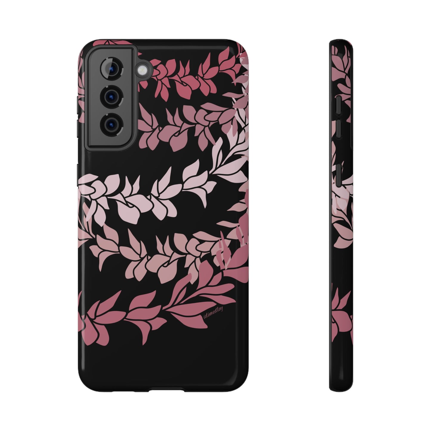 Plumeria Leis in Color Me Pinks (Black)