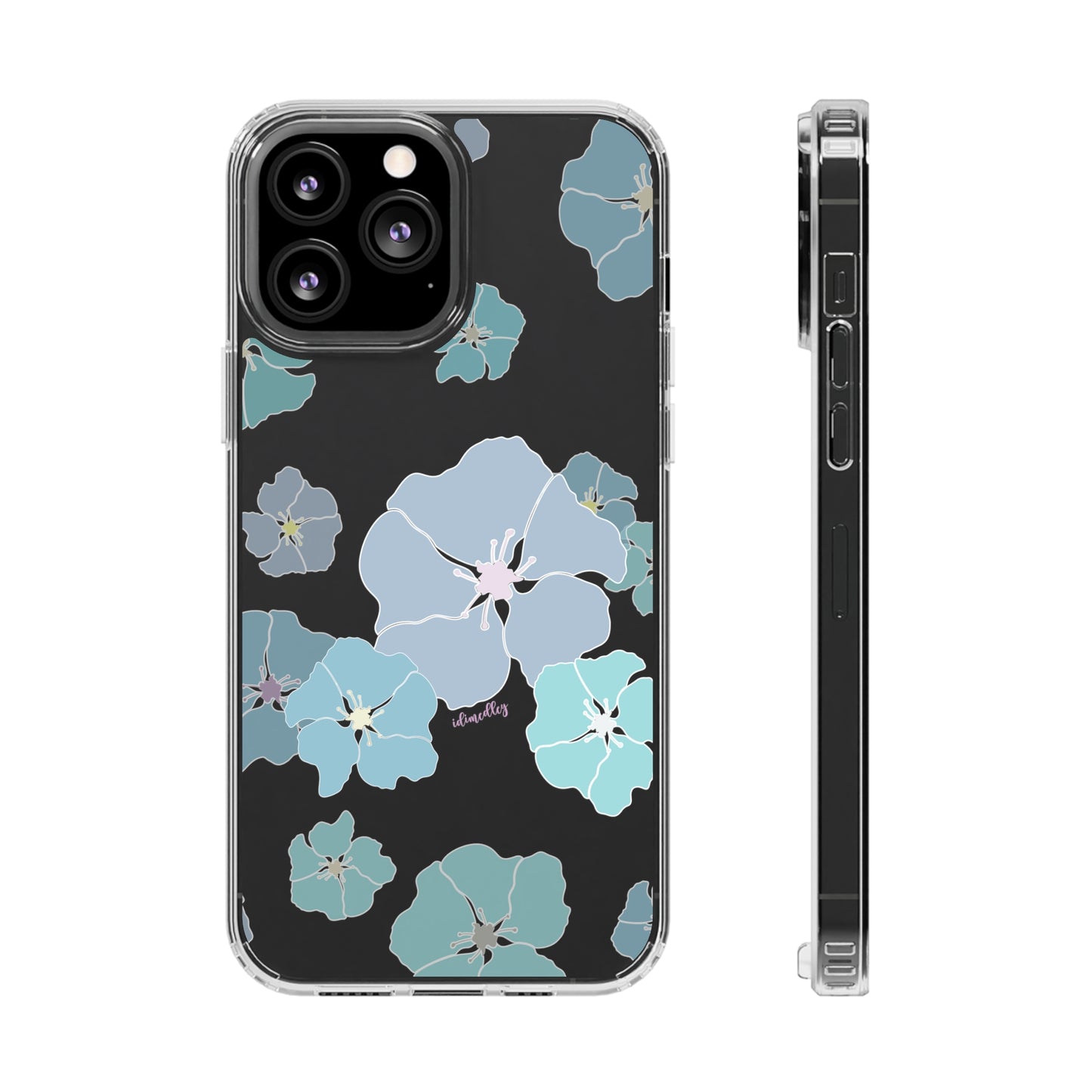 Ilima Flowers Blue CLEAR Case