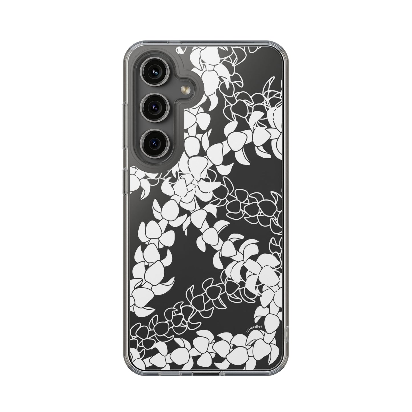 Puakenikeni Curvilinear Lei CLEAR Phone Case