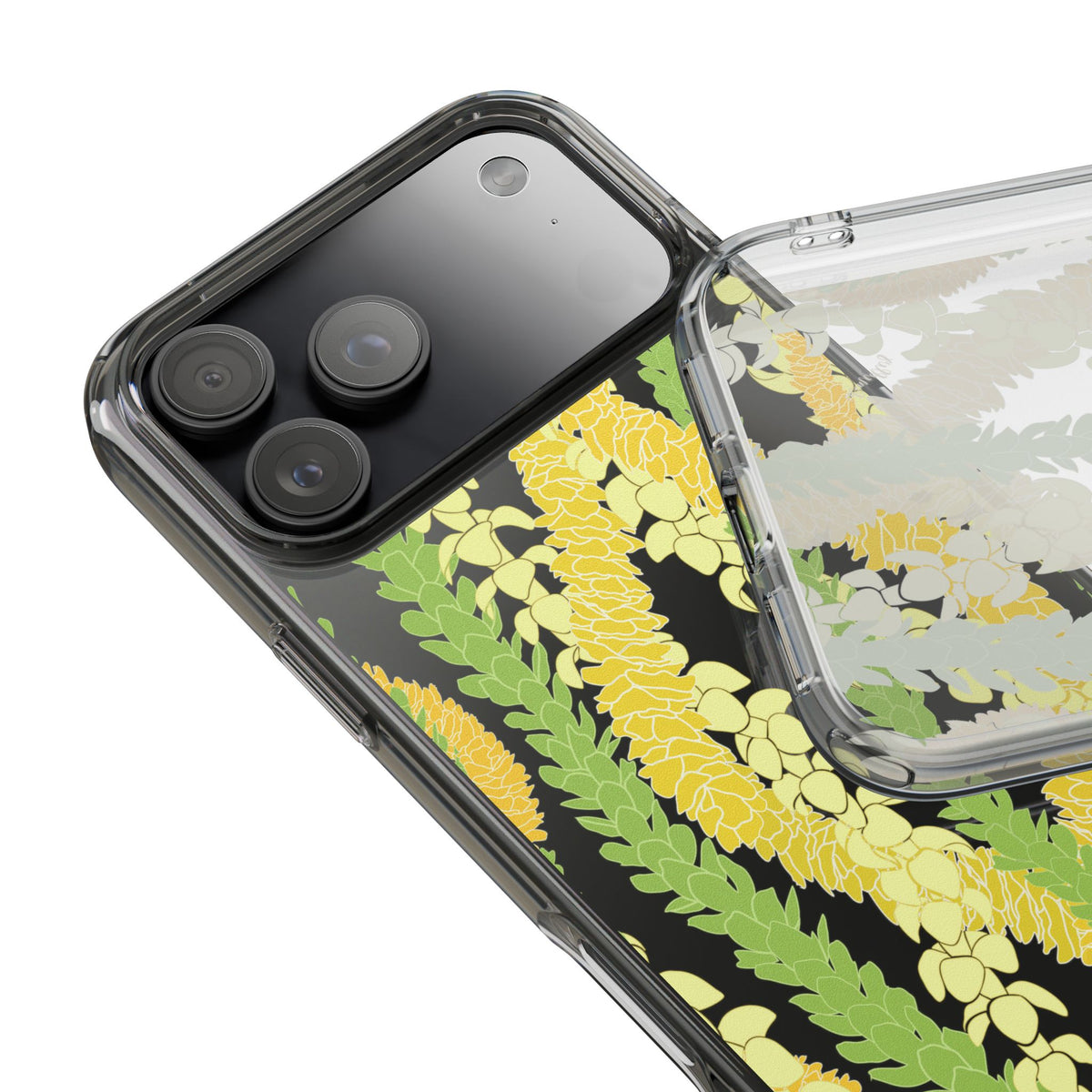 Triple Strand Ilima, Pakalana and Puakenikeni Lei CLEAR Case