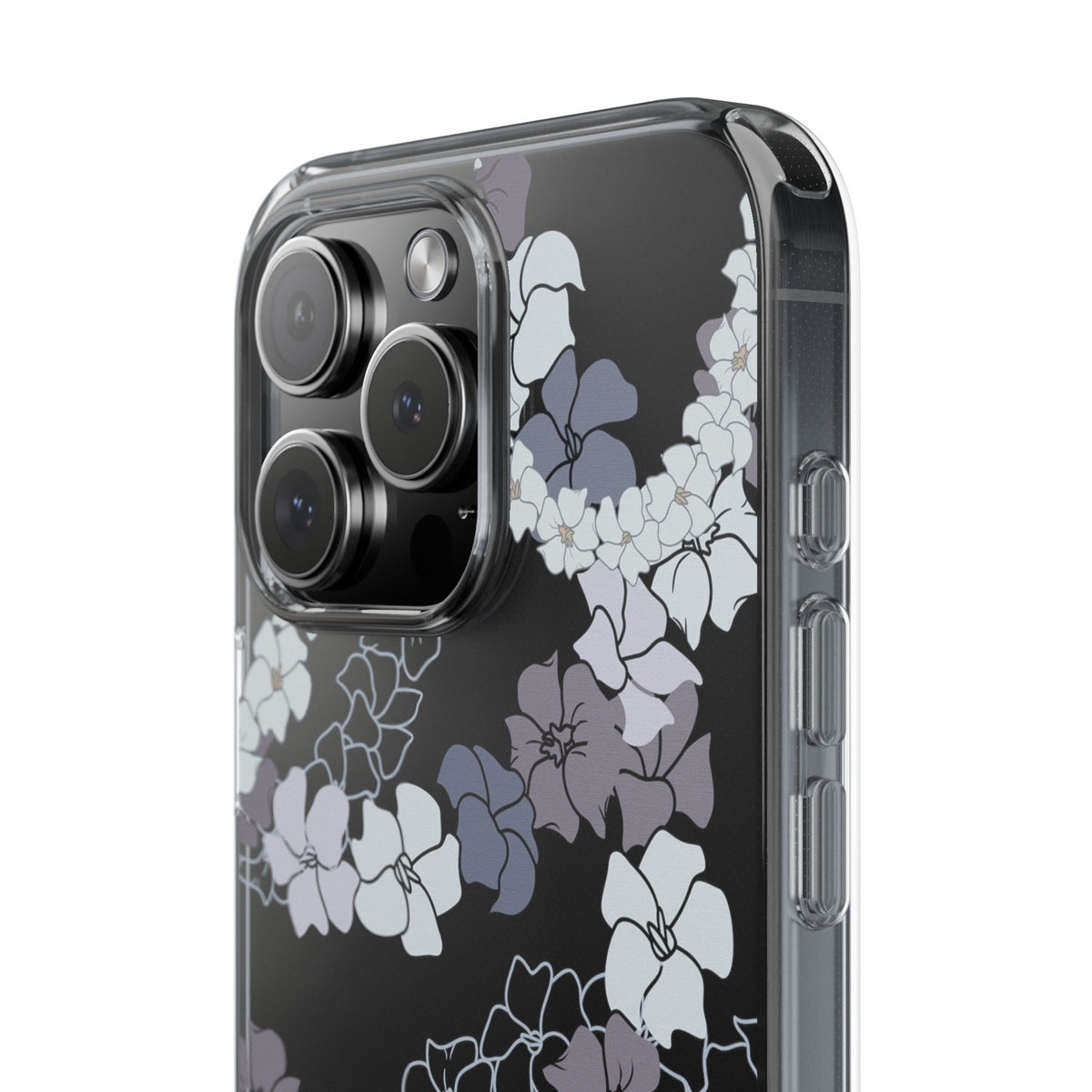 Puakenikeni En Face Flower Leis (Blue and Purple) CLEAR Case