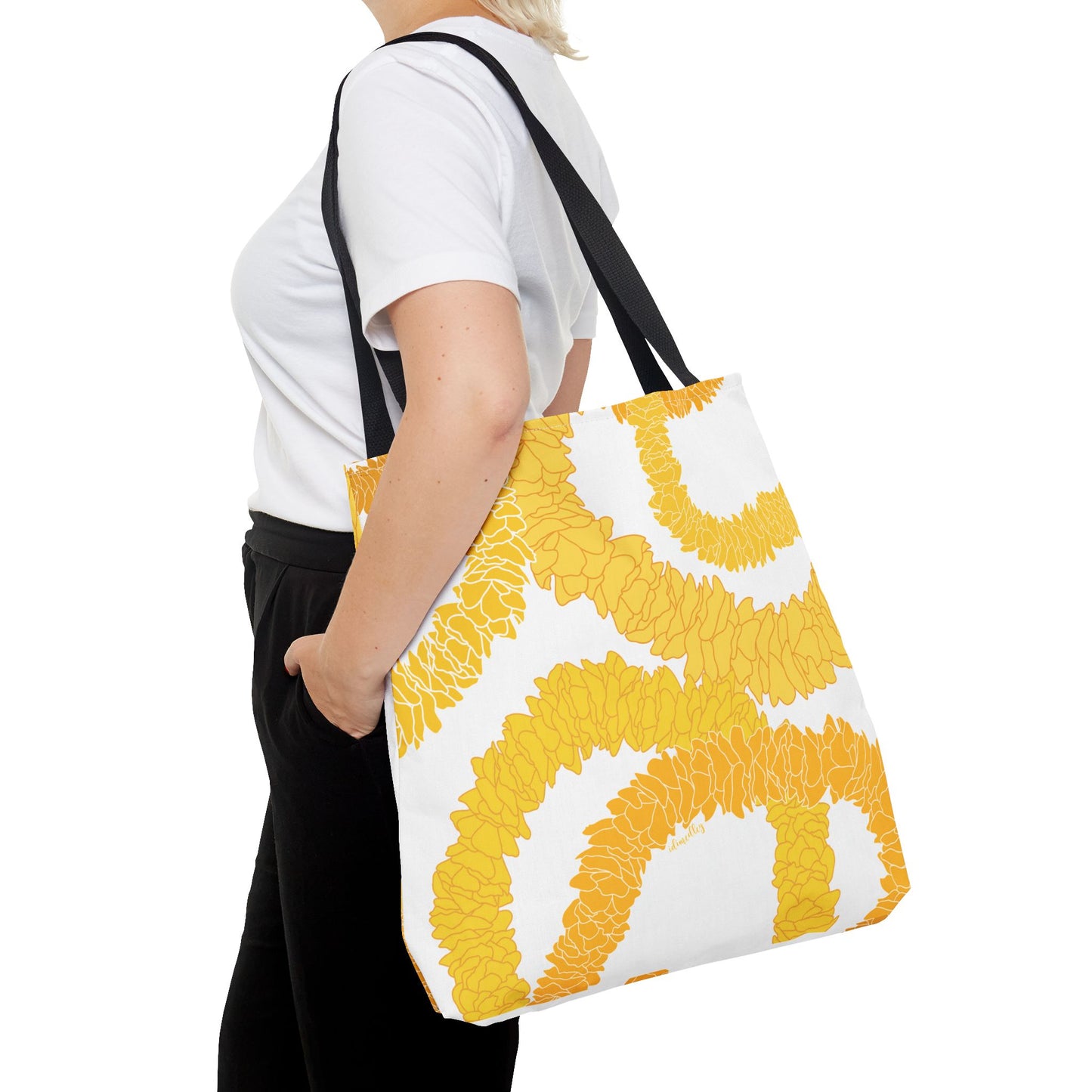 Tote Bag- Ilima Lei (White)