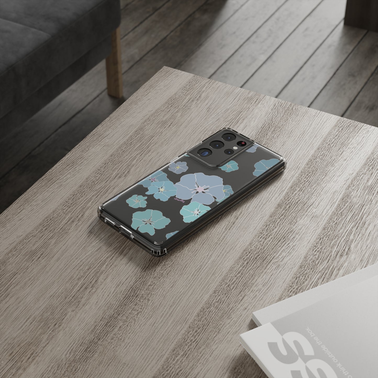 Ilima Flowers Blue CLEAR Case