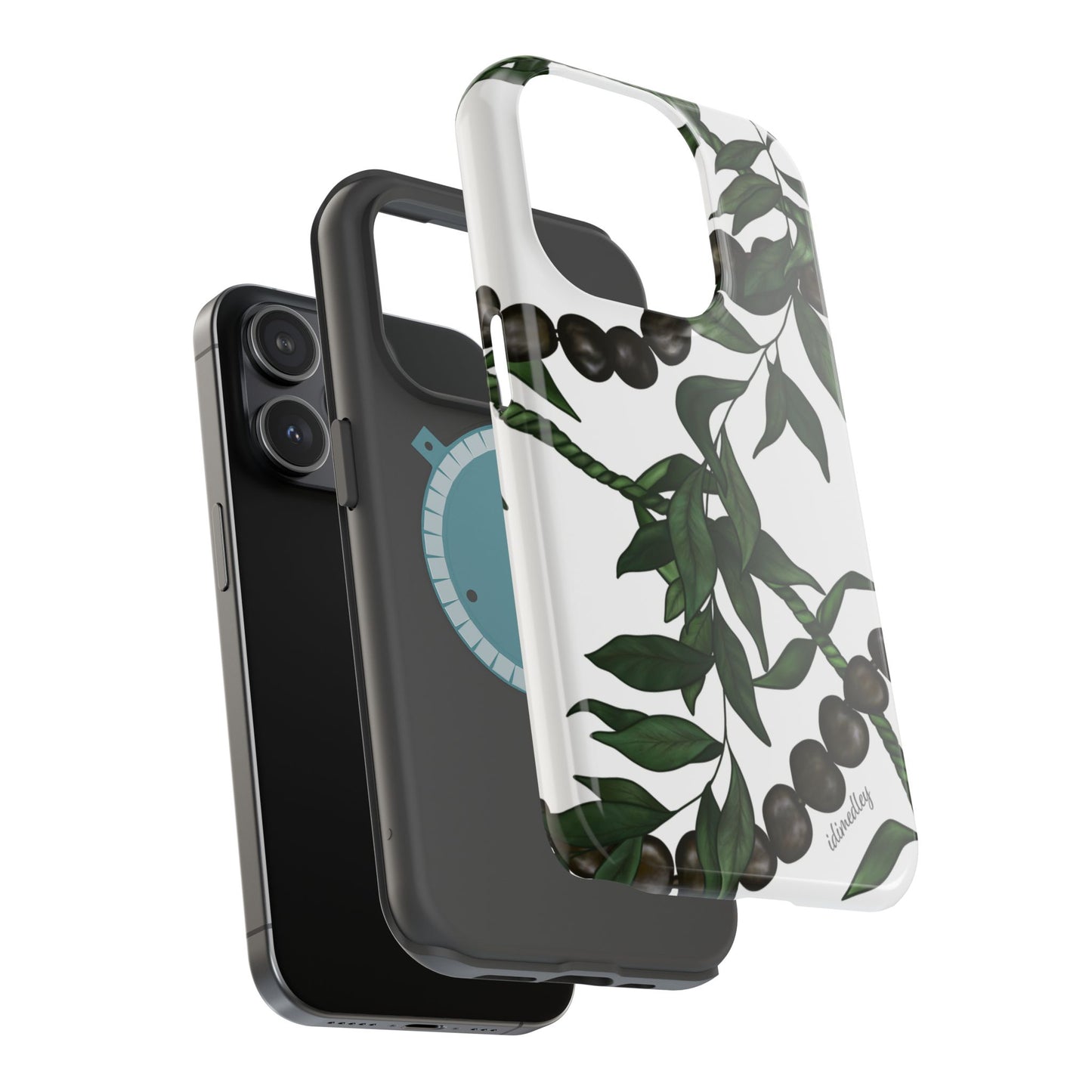 Kukui Nut, Maile, Ti Leaf Lei (White), MagSafe
