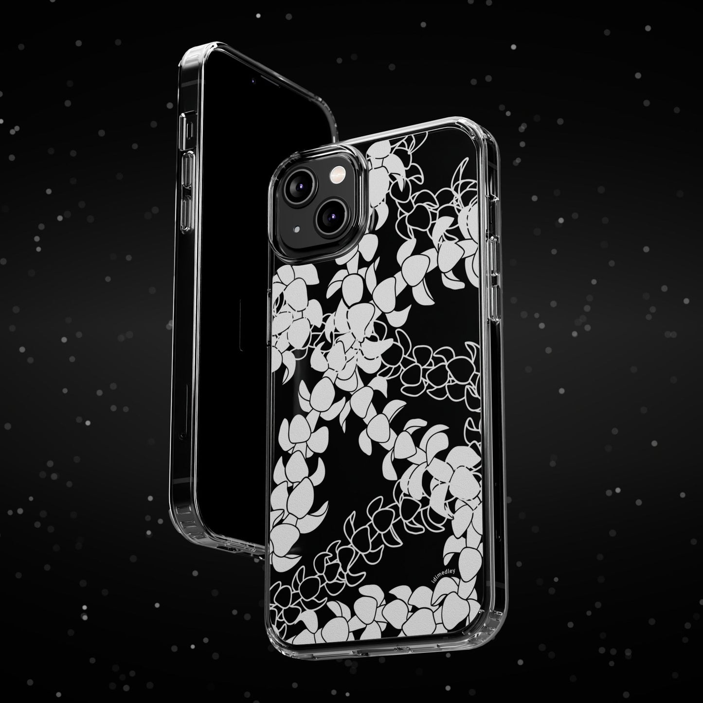 Puakenikeni Curvilinear Lei CLEAR Phone Case