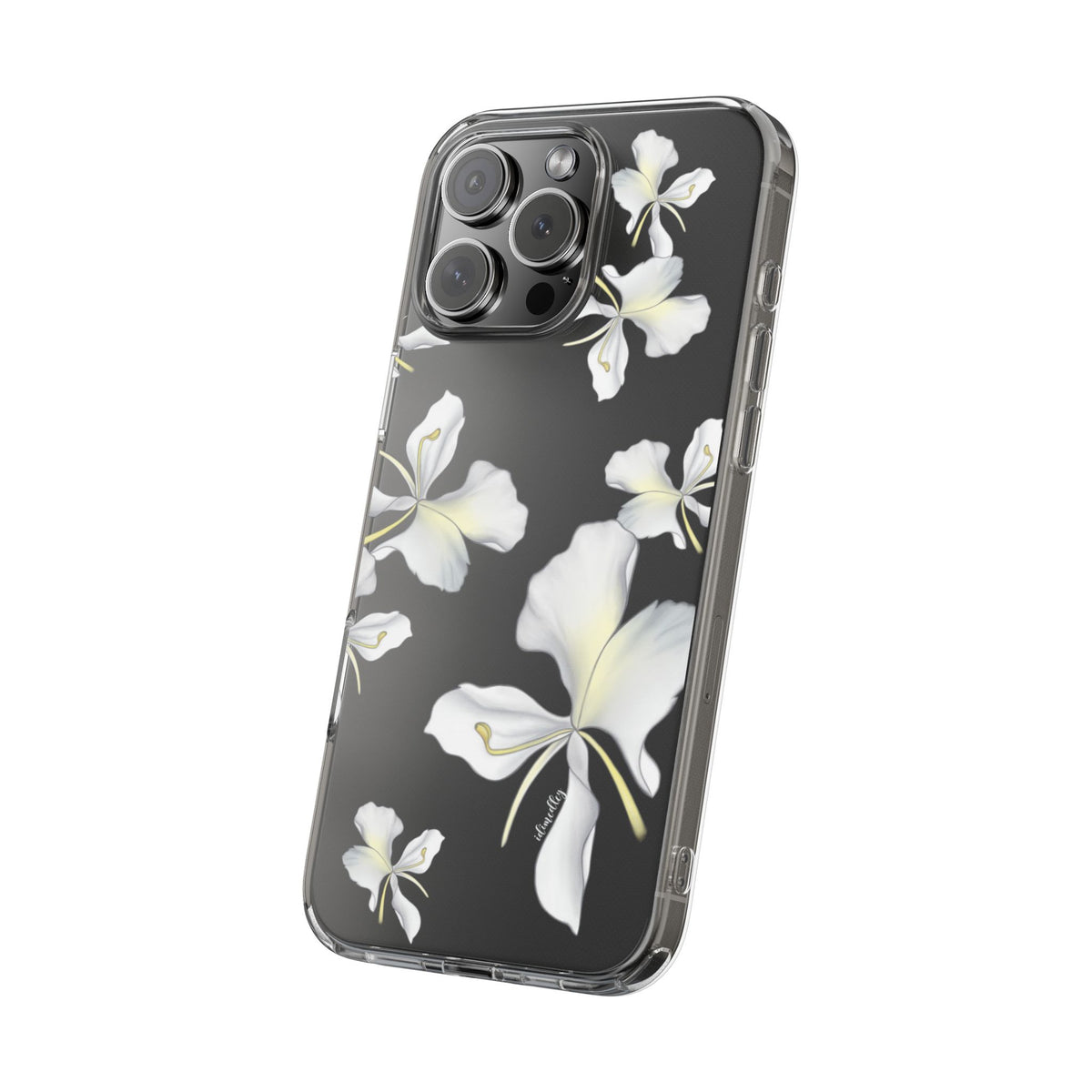 Awapuhi Butterfly Ginger Falling Flowers CLEAR Case