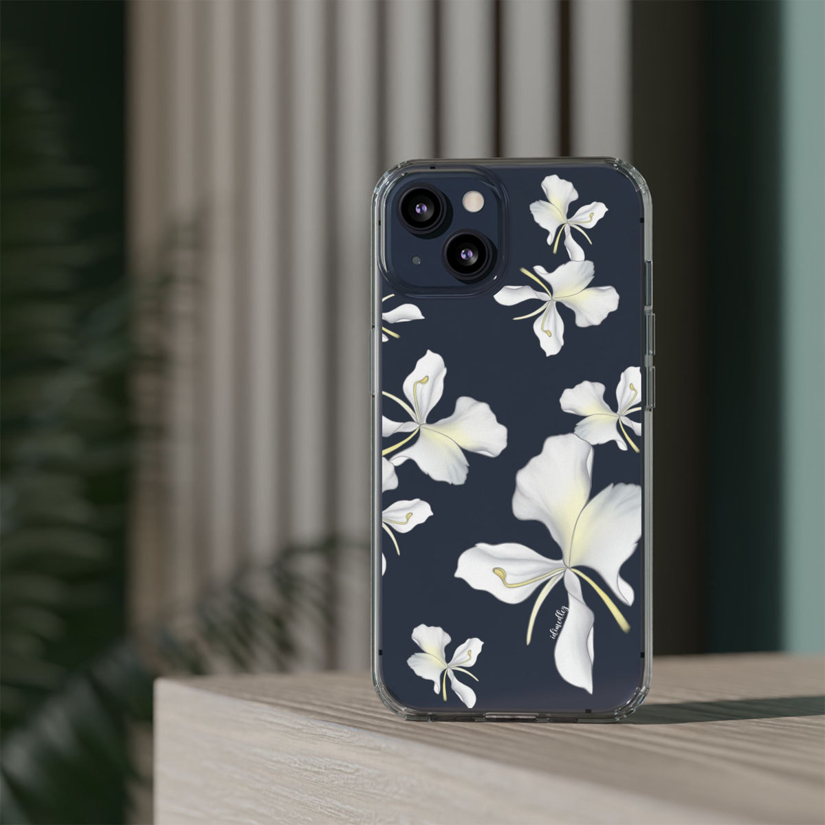 Awapuhi Butterfly Ginger Falling Flowers CLEAR Case
