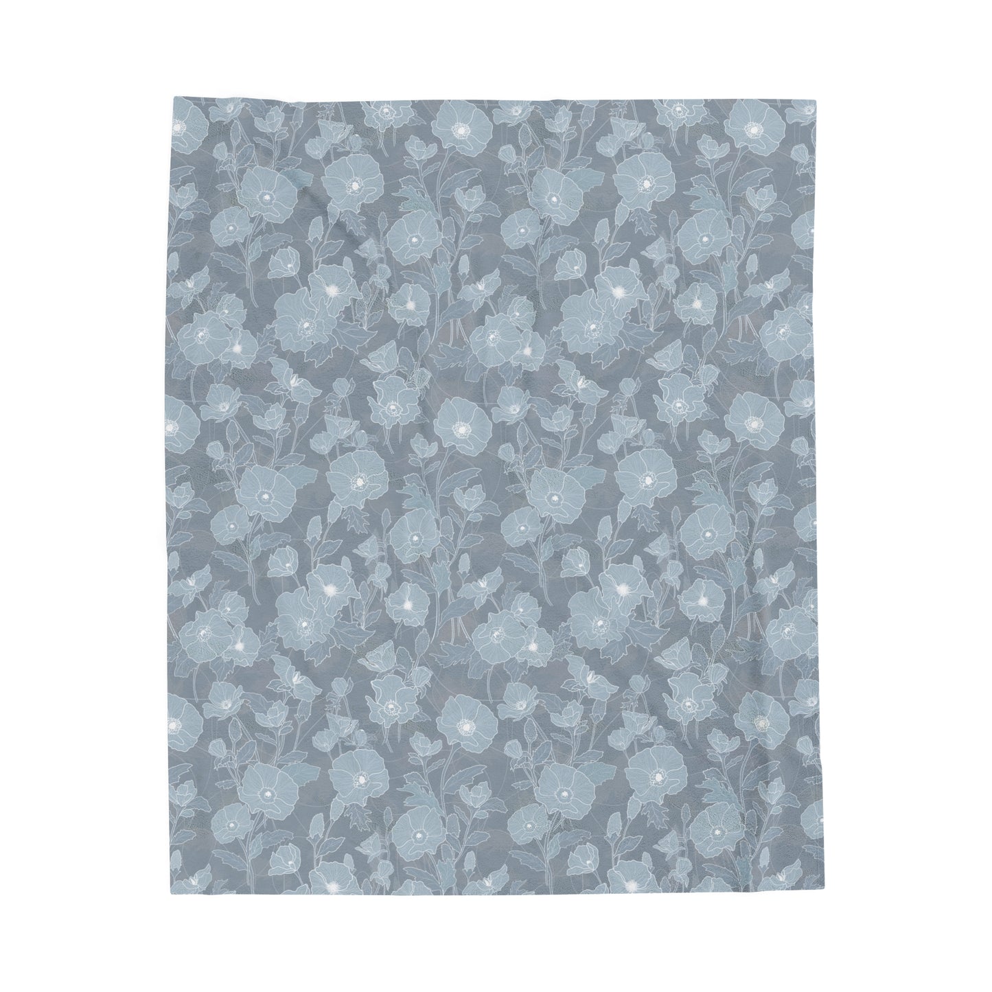 Incredibly Soft Blanket- Pua Kala in Medium Blue