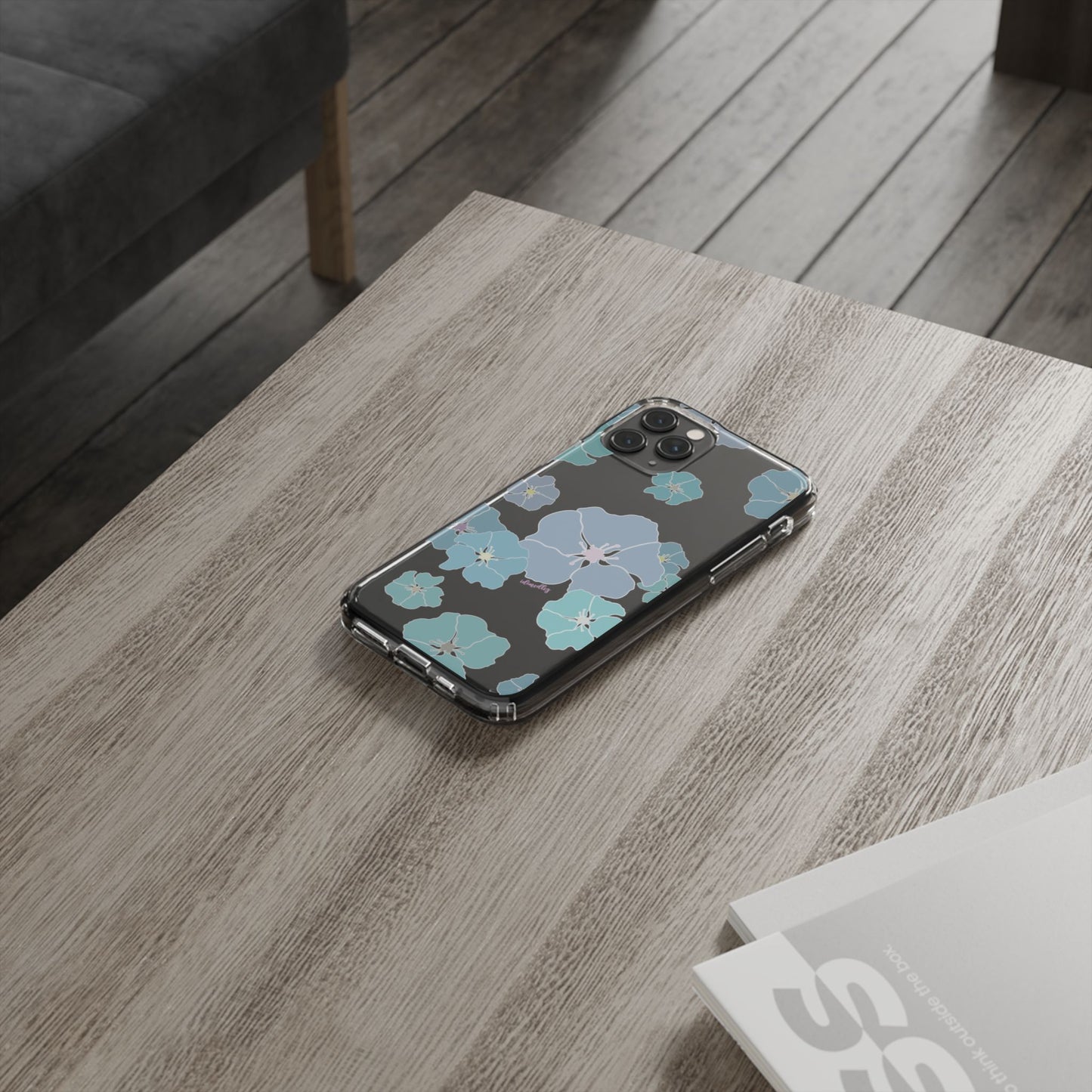 Ilima Flowers Blue CLEAR Case