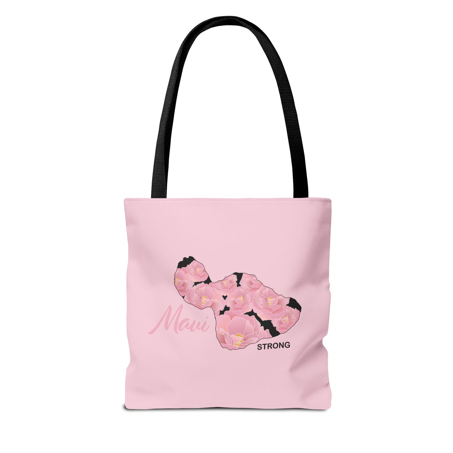 Tote bag- Maui Strong Lokelani Island Pink and Black, Proceeds Donated for Lahaina Wildfire Relief