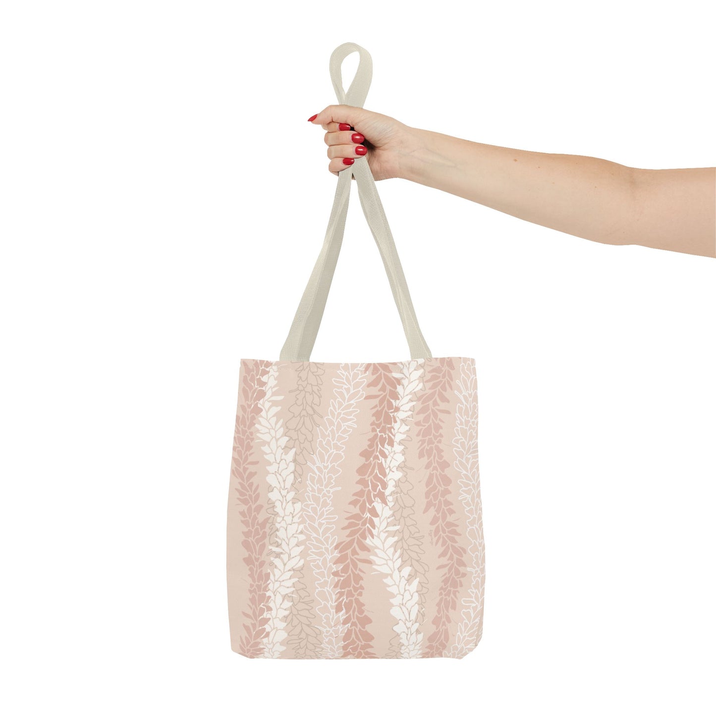 Tote bag- White Ginger Kisses in Peach