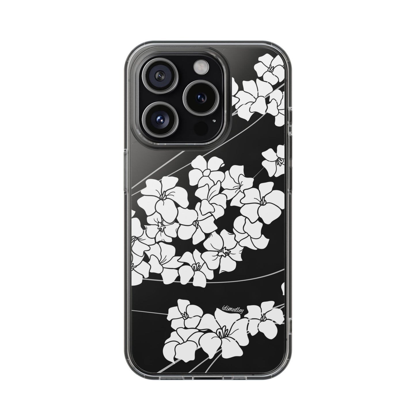 Puakenikeni En Face Flower Swirls CLEAR Case