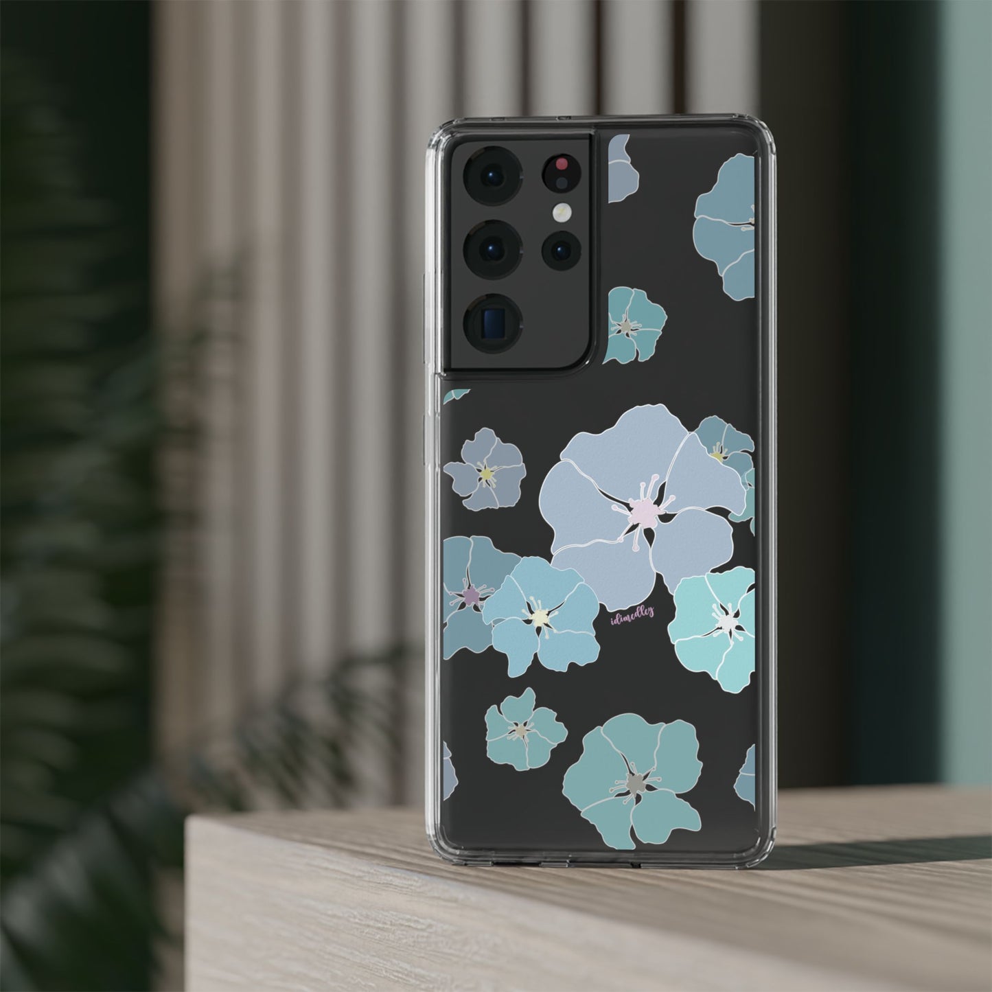 Ilima Flowers Blue CLEAR Case