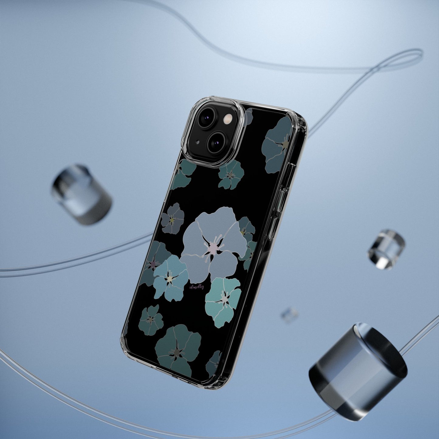 Ilima Flowers Blue CLEAR Case