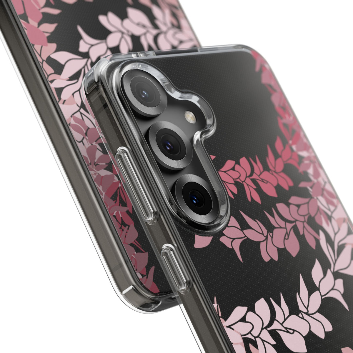 Plumeria Lei in Color Me Pinks CLEAR Case