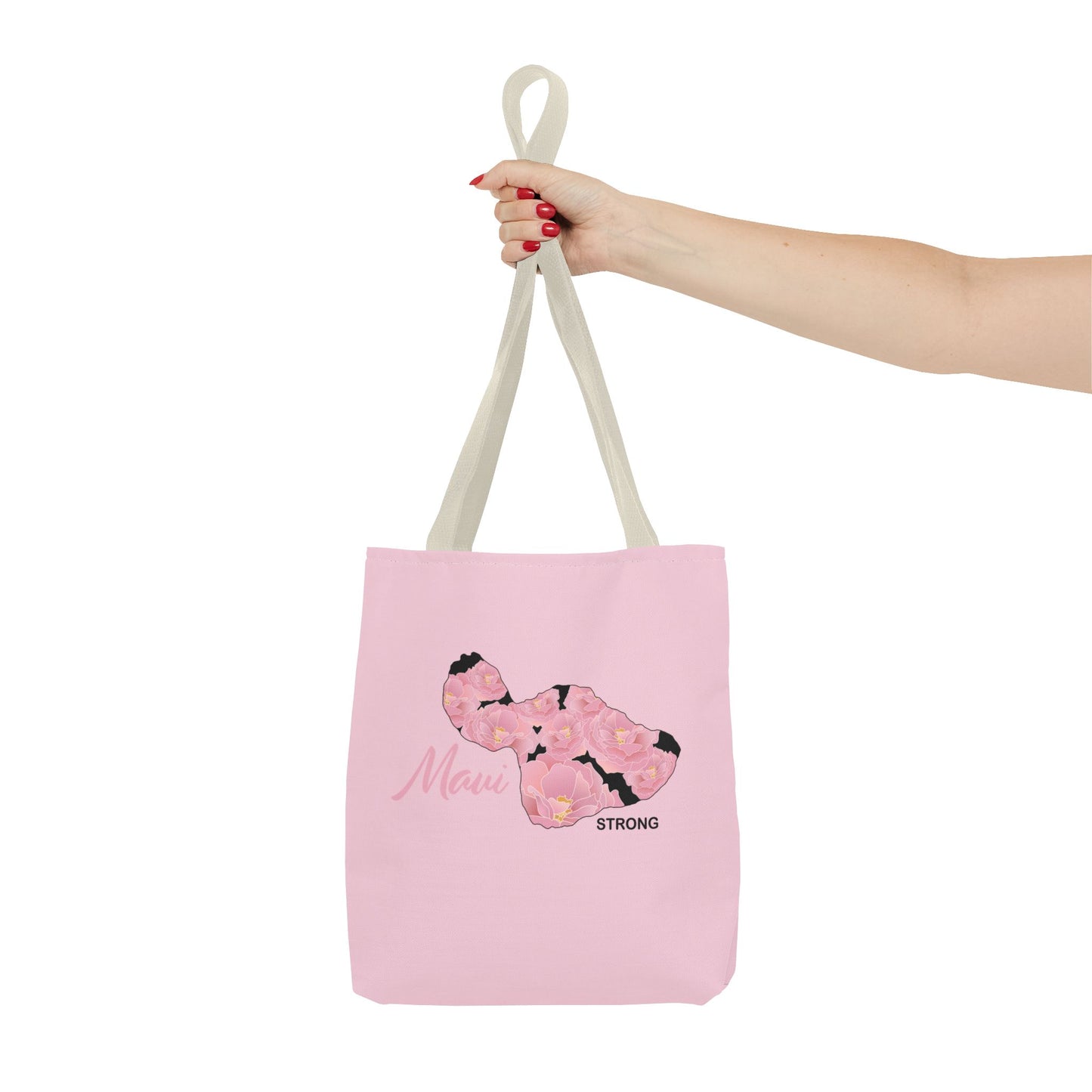 Tote bag- Maui Strong Lokelani Island Pink and Black, Proceeds Donated for Lahaina Wildfire Relief