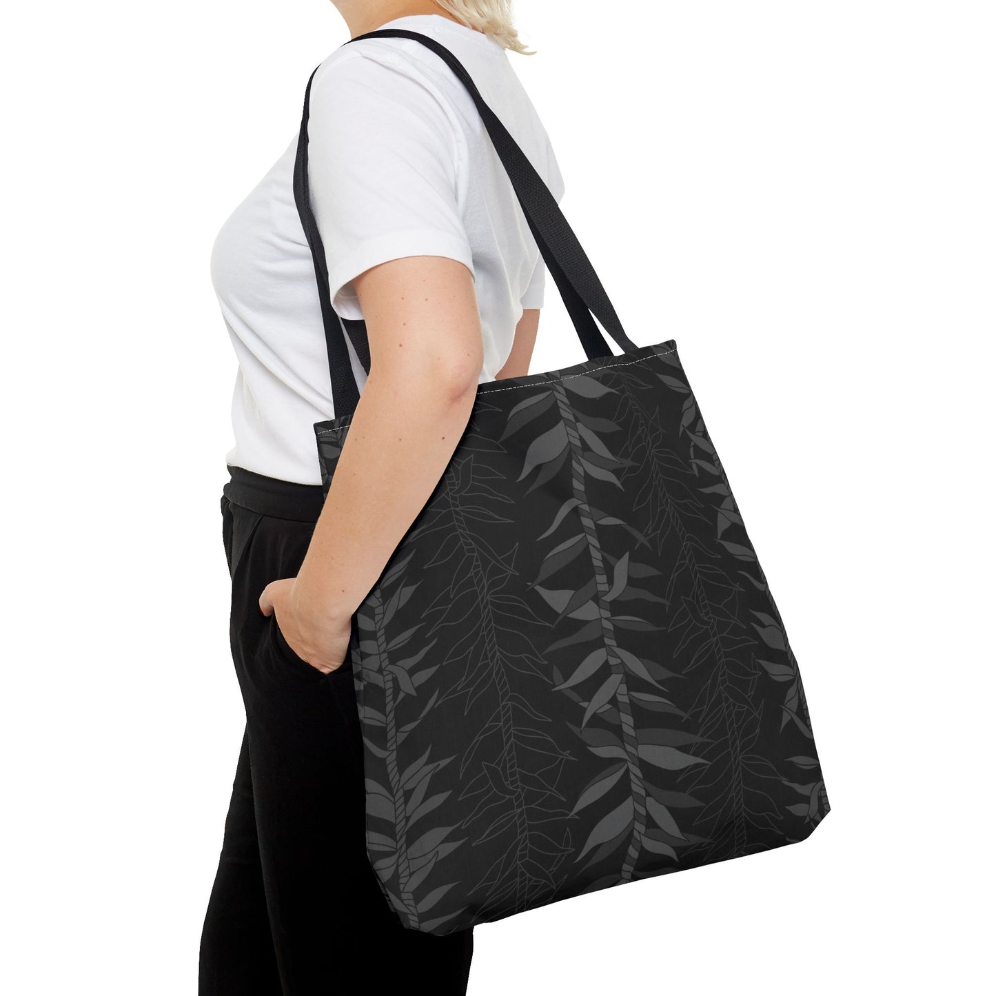 Tote bag- Ti Leaf Lucky Leis (Shadows)