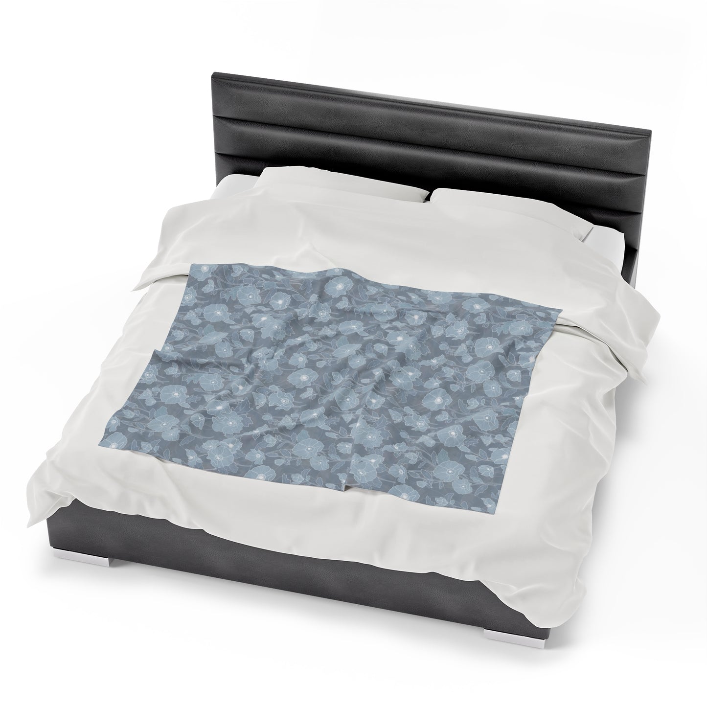 Incredibly Soft Blanket- Pua Kala in Medium Blue