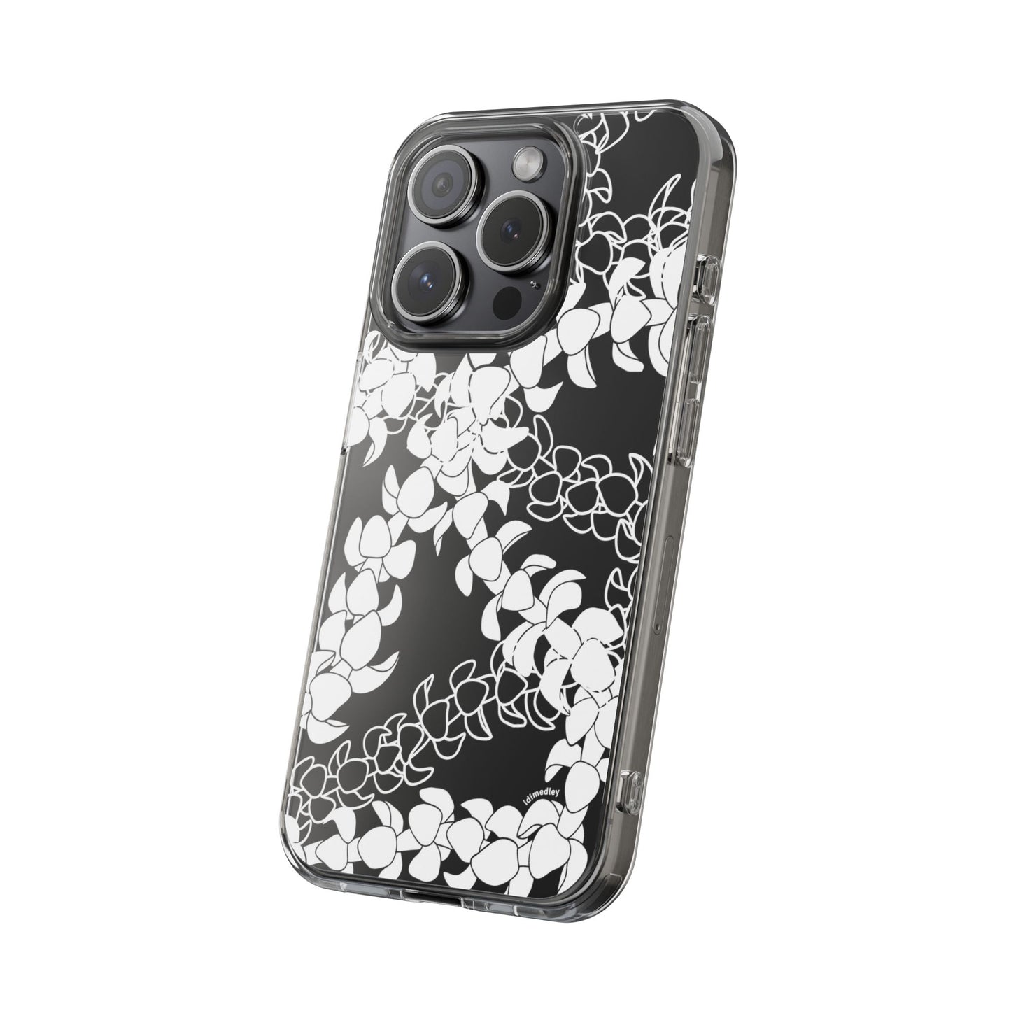 Puakenikeni Curvilinear Lei CLEAR Phone Case