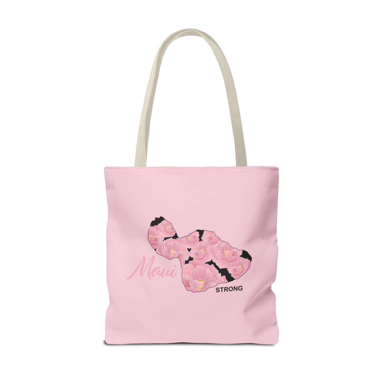 Tote bag- Maui Strong Lokelani Island Pink and Black, Proceeds Donated for Lahaina Wildfire Relief