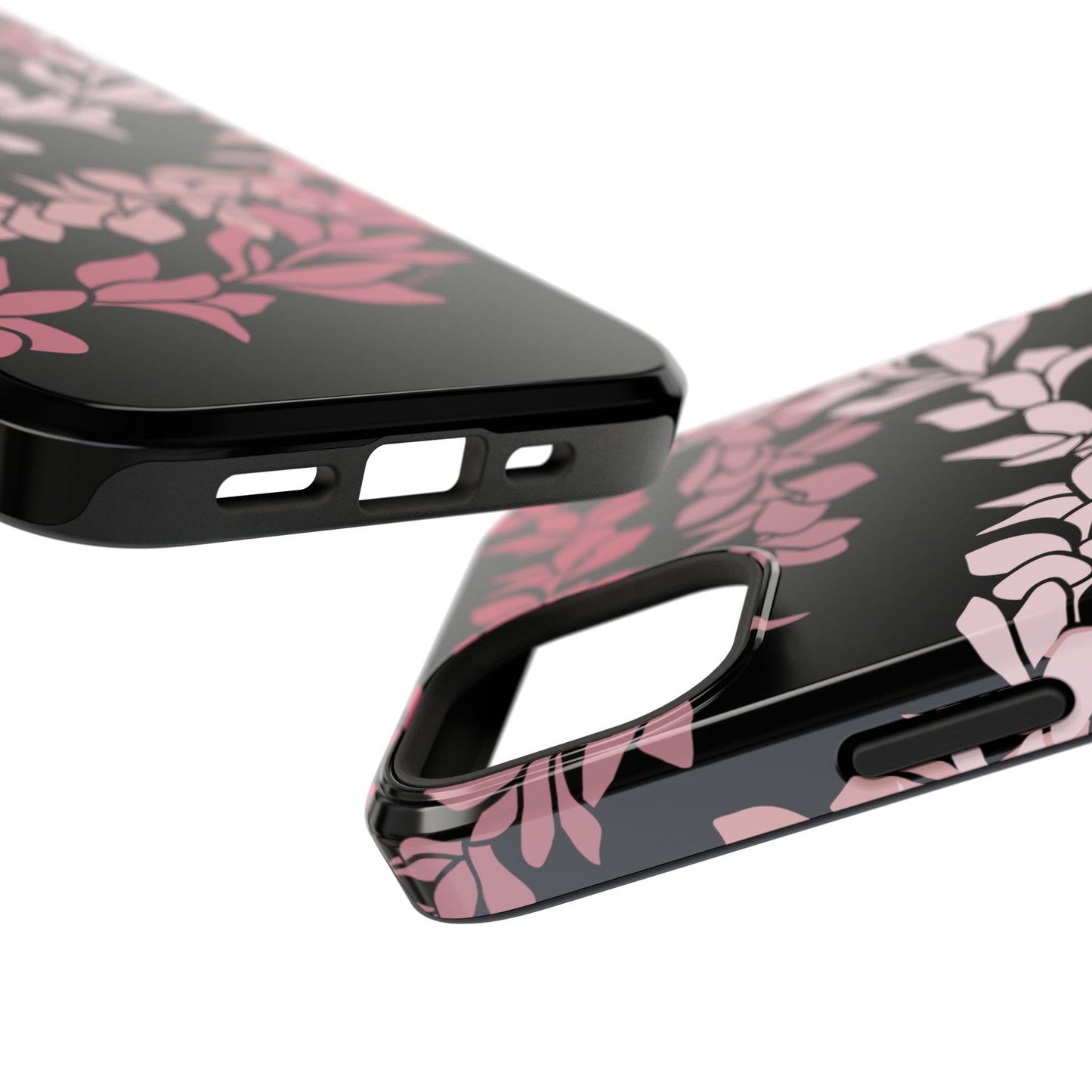 Plumeria Leis in Color Me Pinks (Black)