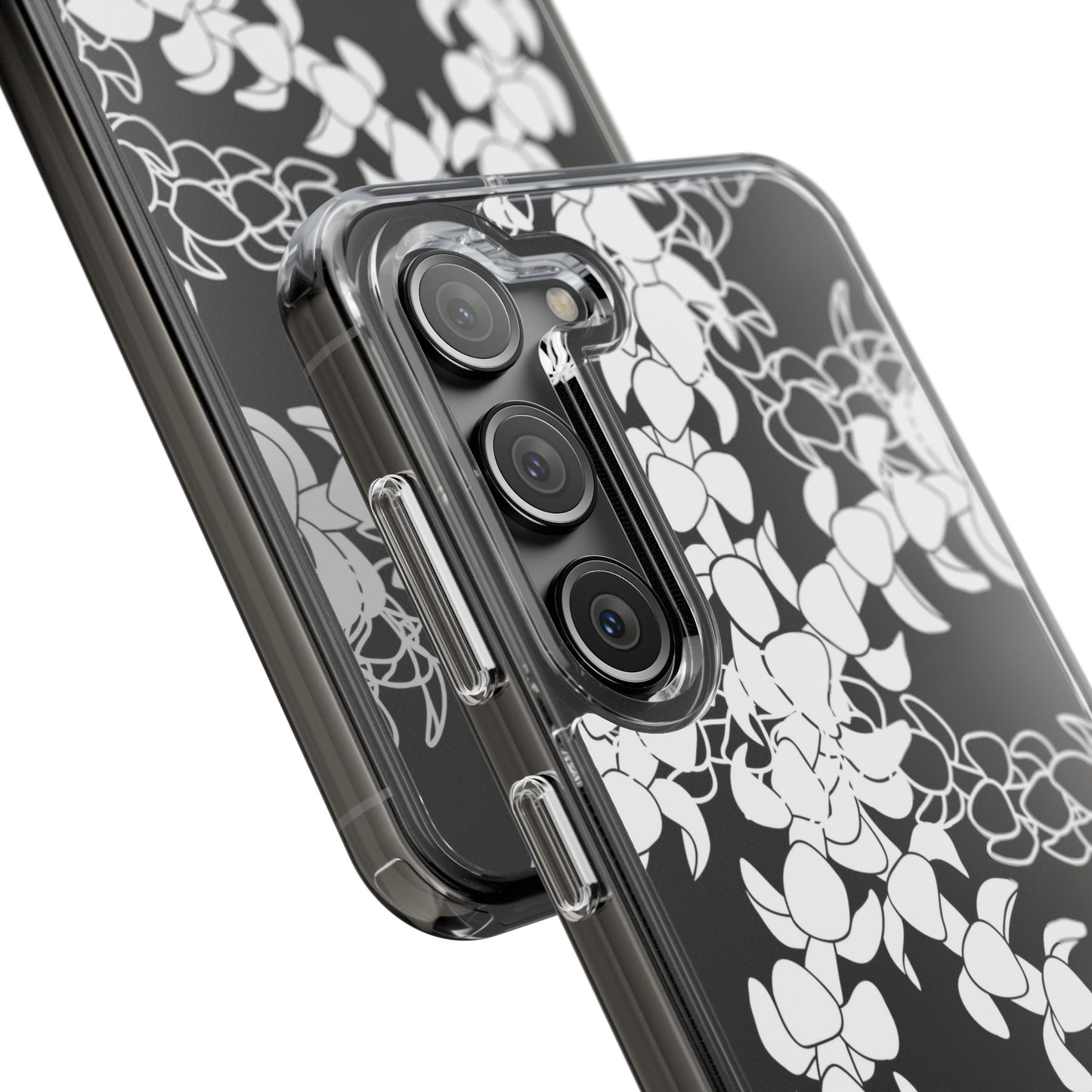 Puakenikeni Curvilinear Lei CLEAR Phone Case