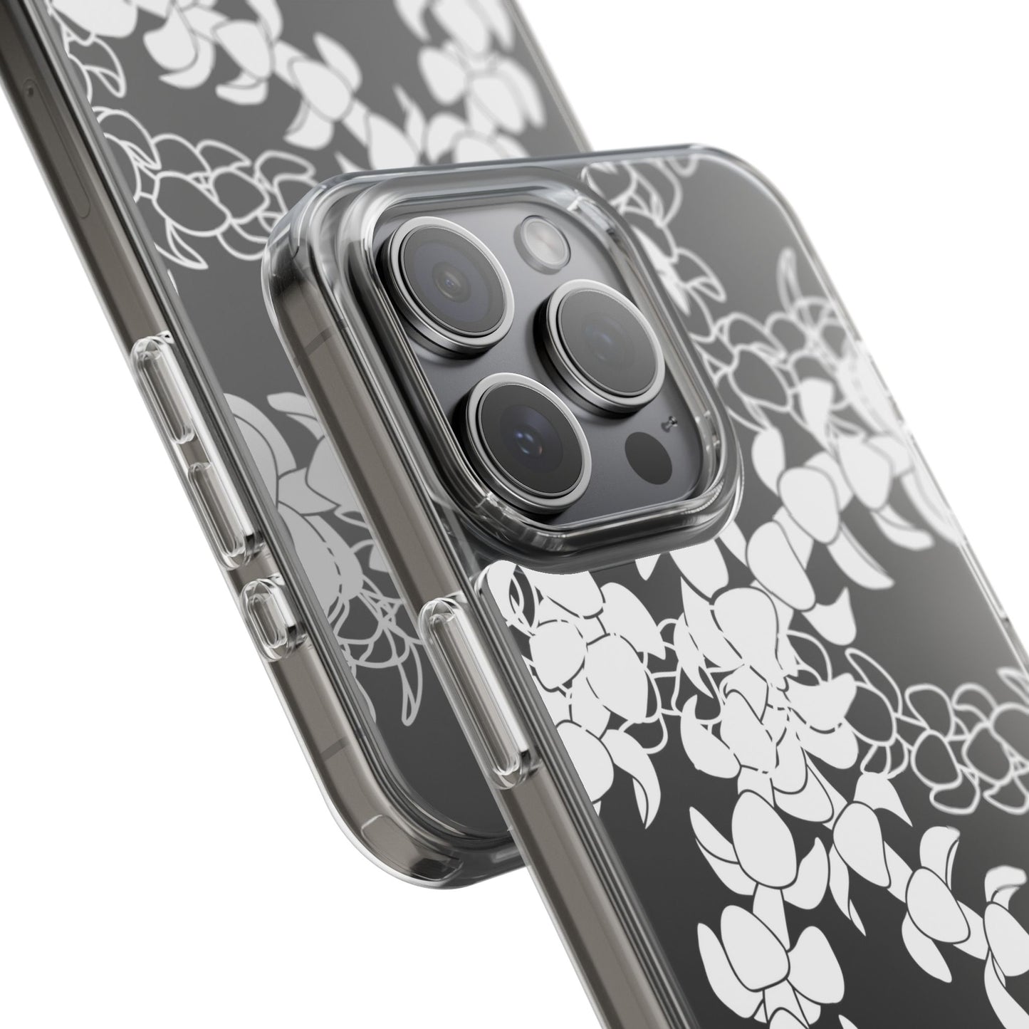 Puakenikeni Curvilinear Lei CLEAR Phone Case