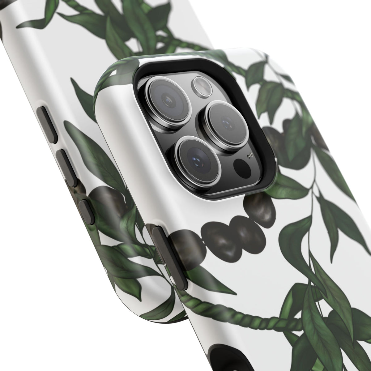 Kukui Nut, Maile, Ti Leaf Lei (White), MAGSAFE