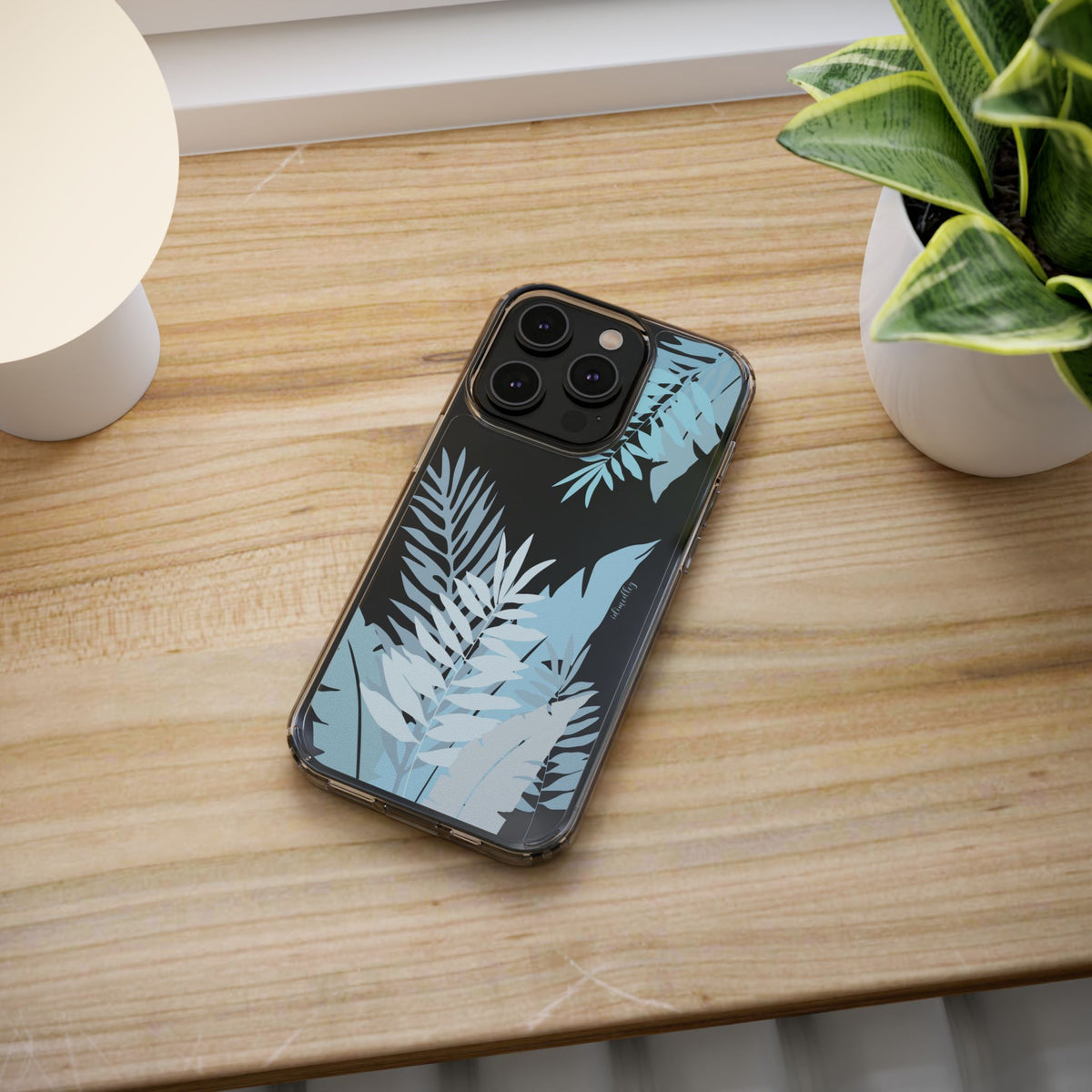 Whispering Leaves (Blue) CLEAR Case