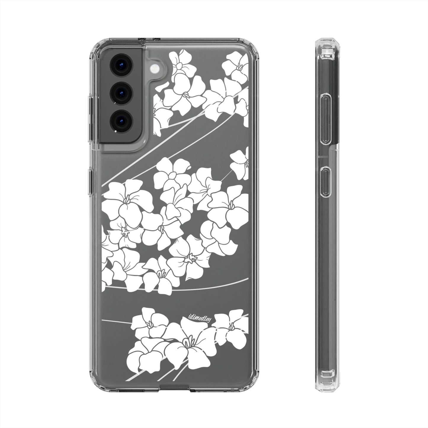 Puakenikeni En Face Flower Swirls CLEAR Case