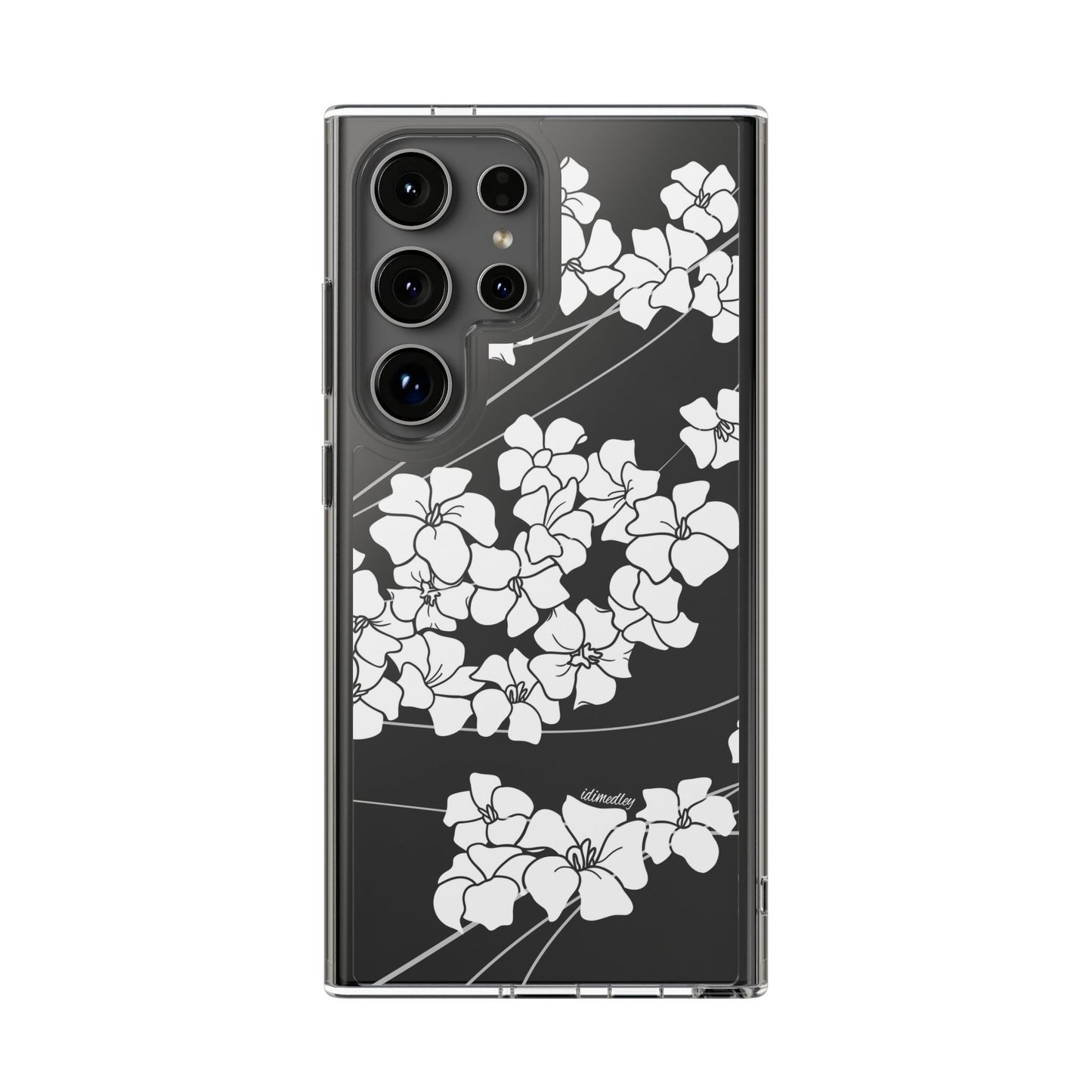 Puakenikeni En Face Flower Swirls CLEAR Case