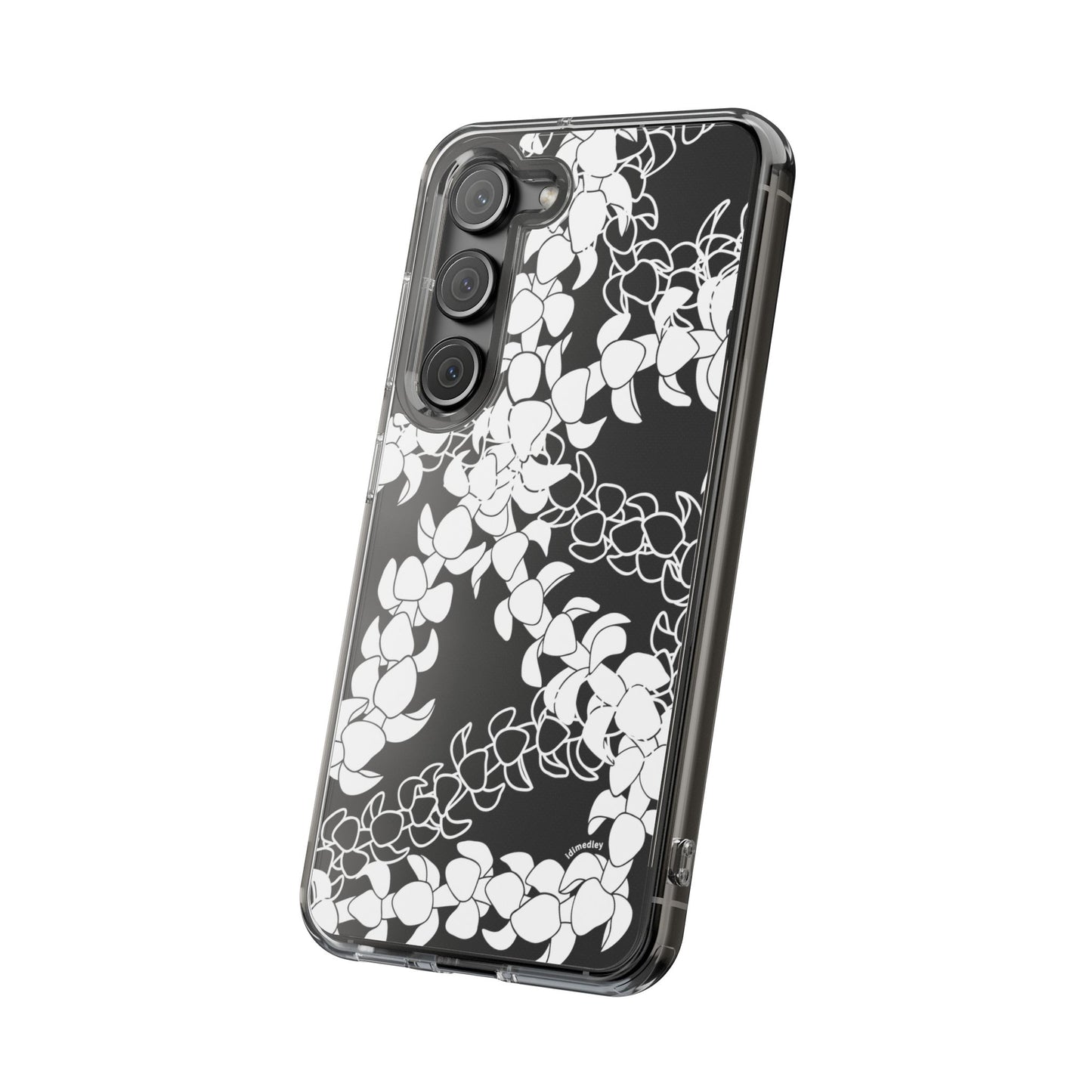 Puakenikeni Curvilinear Lei CLEAR Phone Case