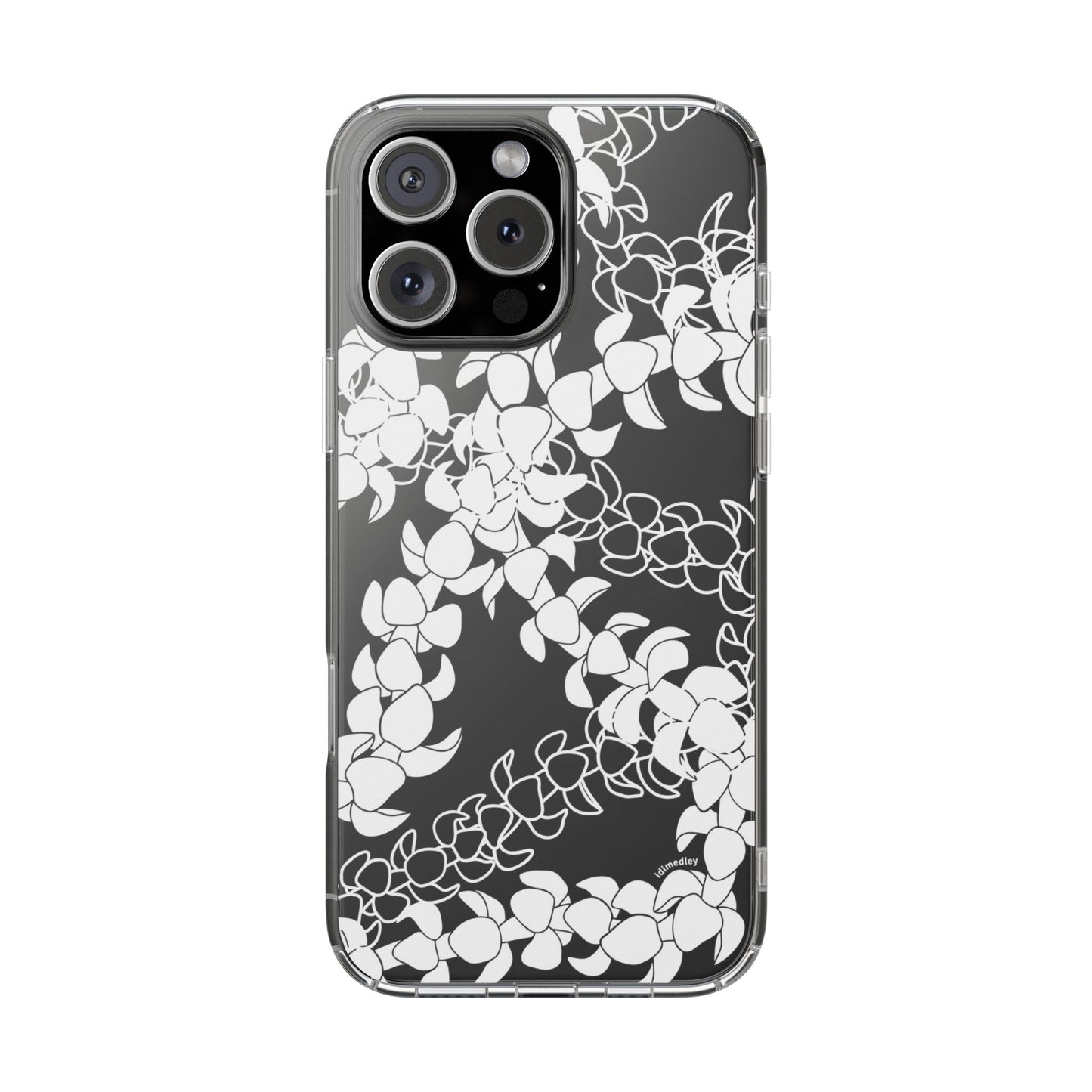 Puakenikeni Curvilinear Lei CLEAR Phone Case