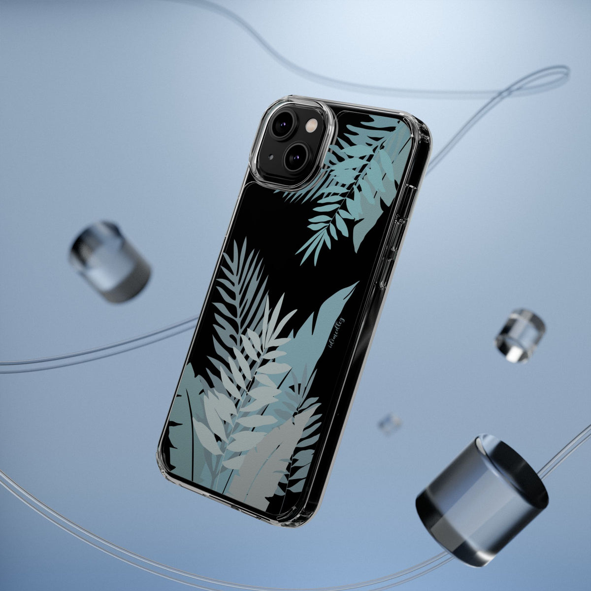 Whispering Leaves (Blue) CLEAR Case