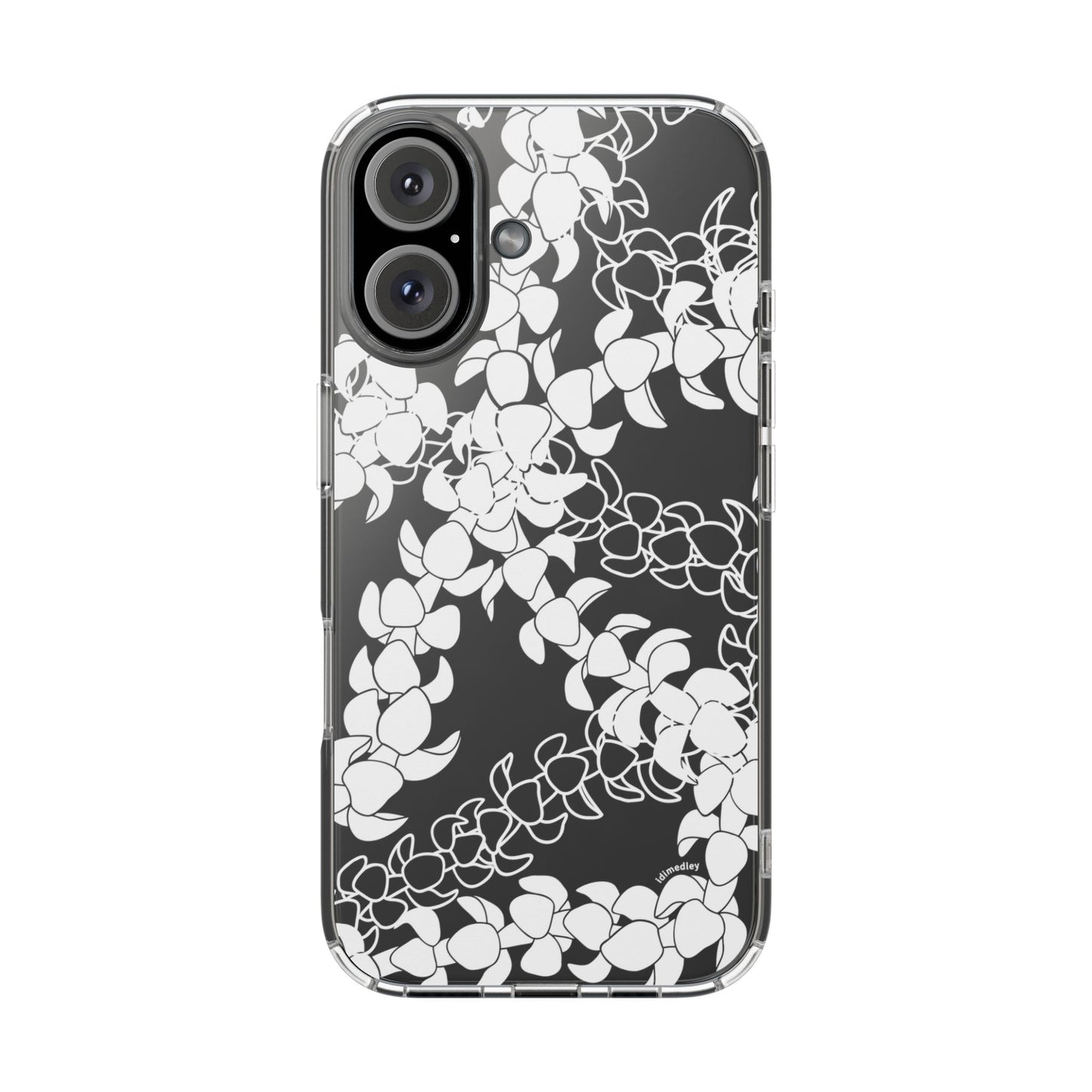 Puakenikeni Curvilinear Lei CLEAR Phone Case