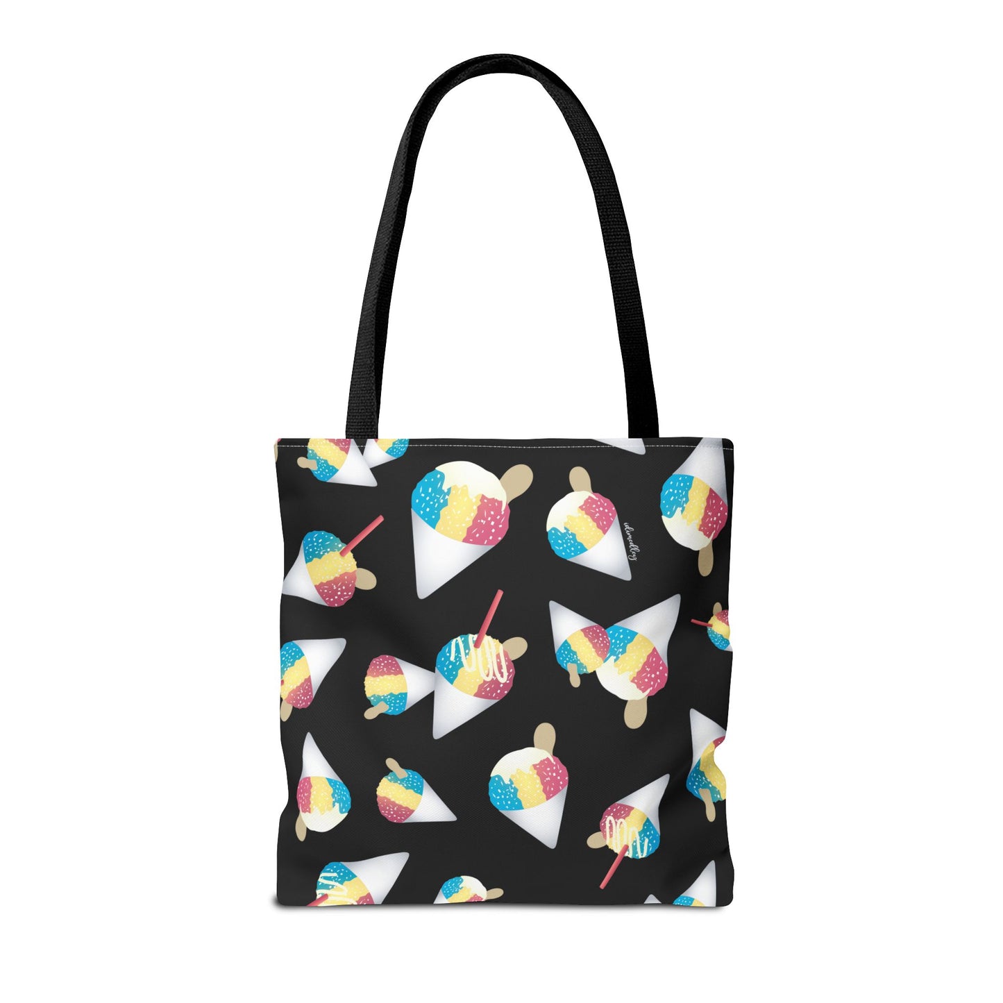 Tote bag- Rainbow Shave Ice/Snow Cones (Black)